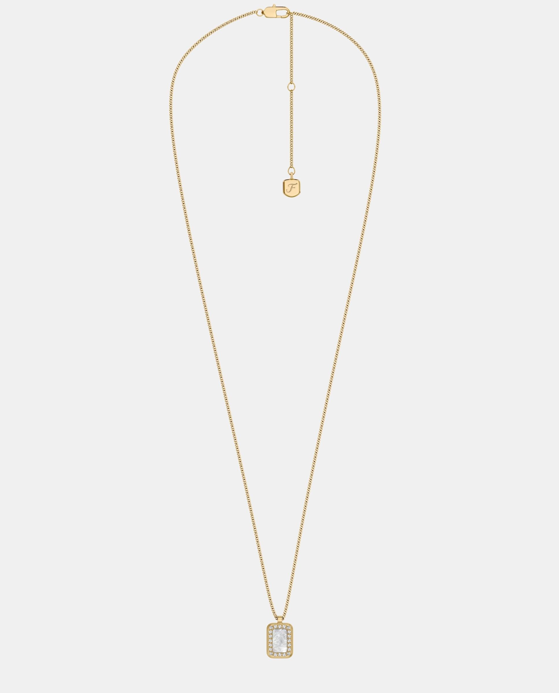 Collar de mujer jf04996710 raquel glitz con colgante giratorio de nácar - Fossil - Dorado Dorado-3