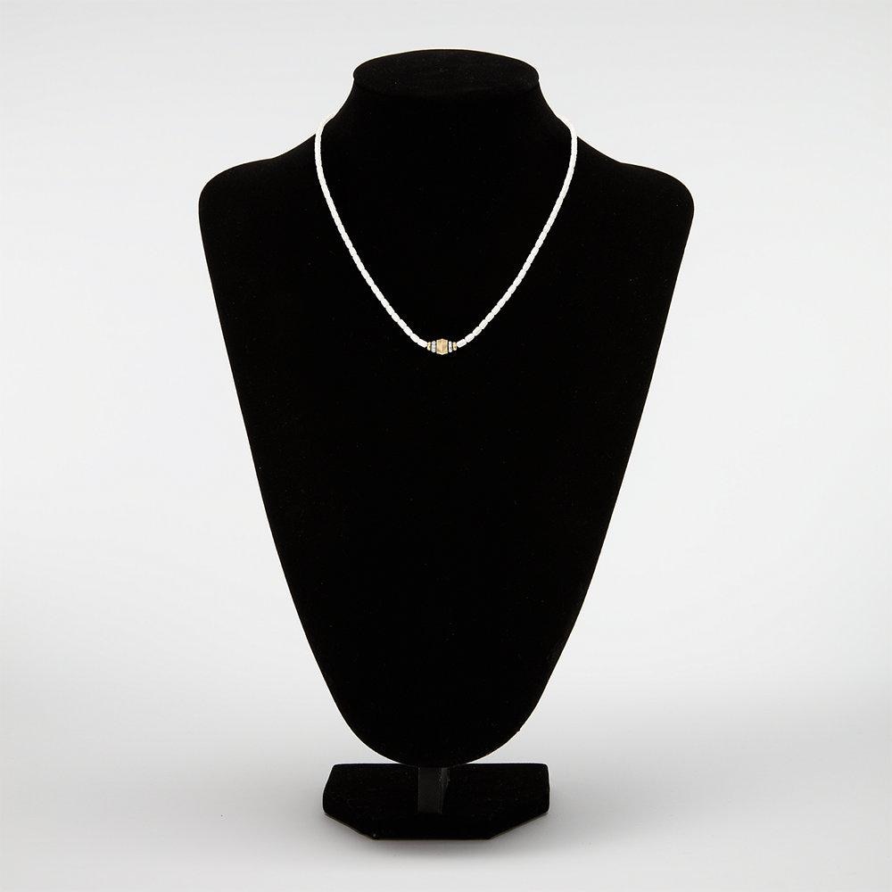 Collar de mujer de estaciones harlow en acero inoxidable con rondelles y perlas acrílicas - Fossil - Dorado Dorado-4