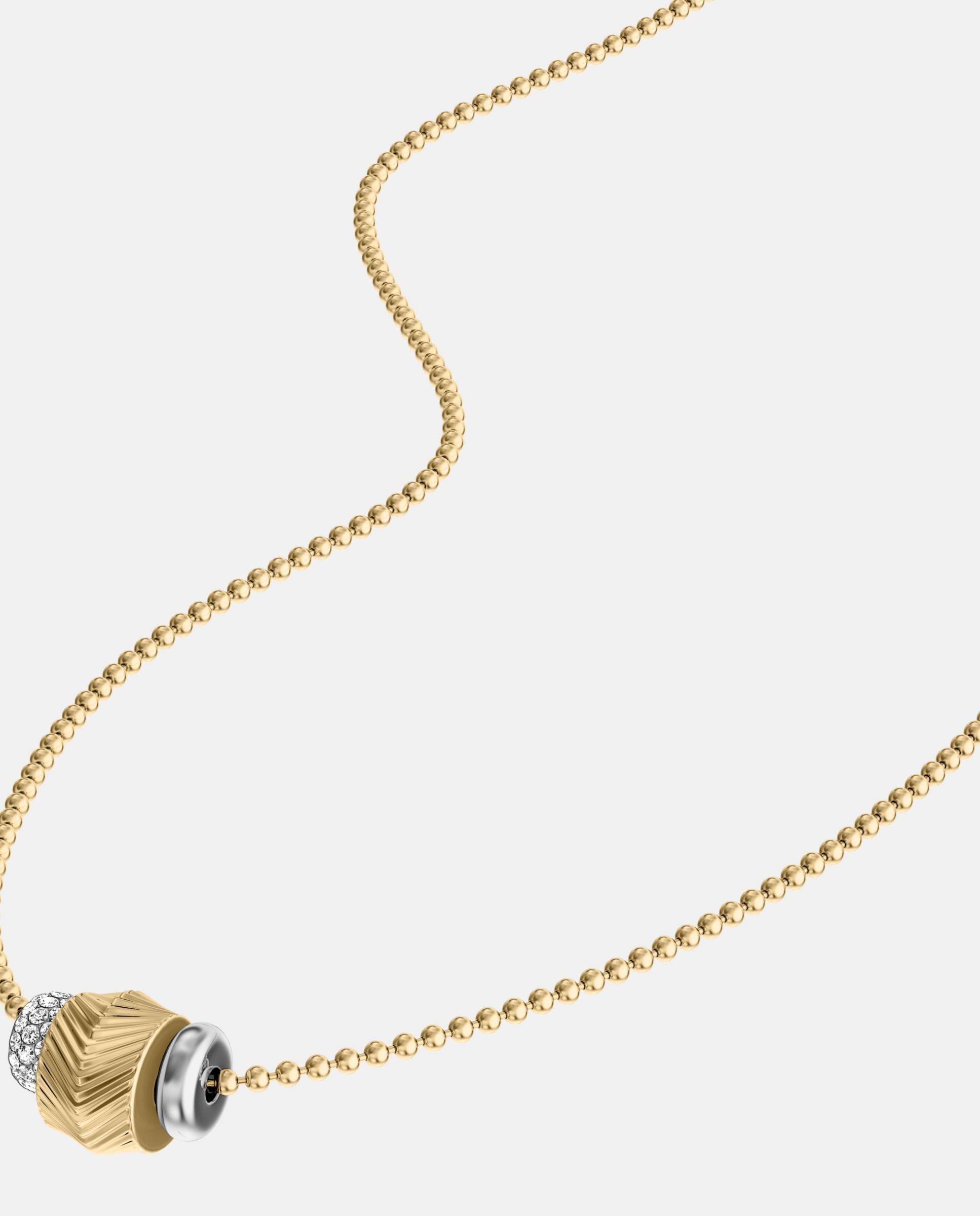 Collar de mujer de estaciones harlow en acero inoxidable con rondelles y perlas acrílicas - Fossil - Plateado Plateado-2