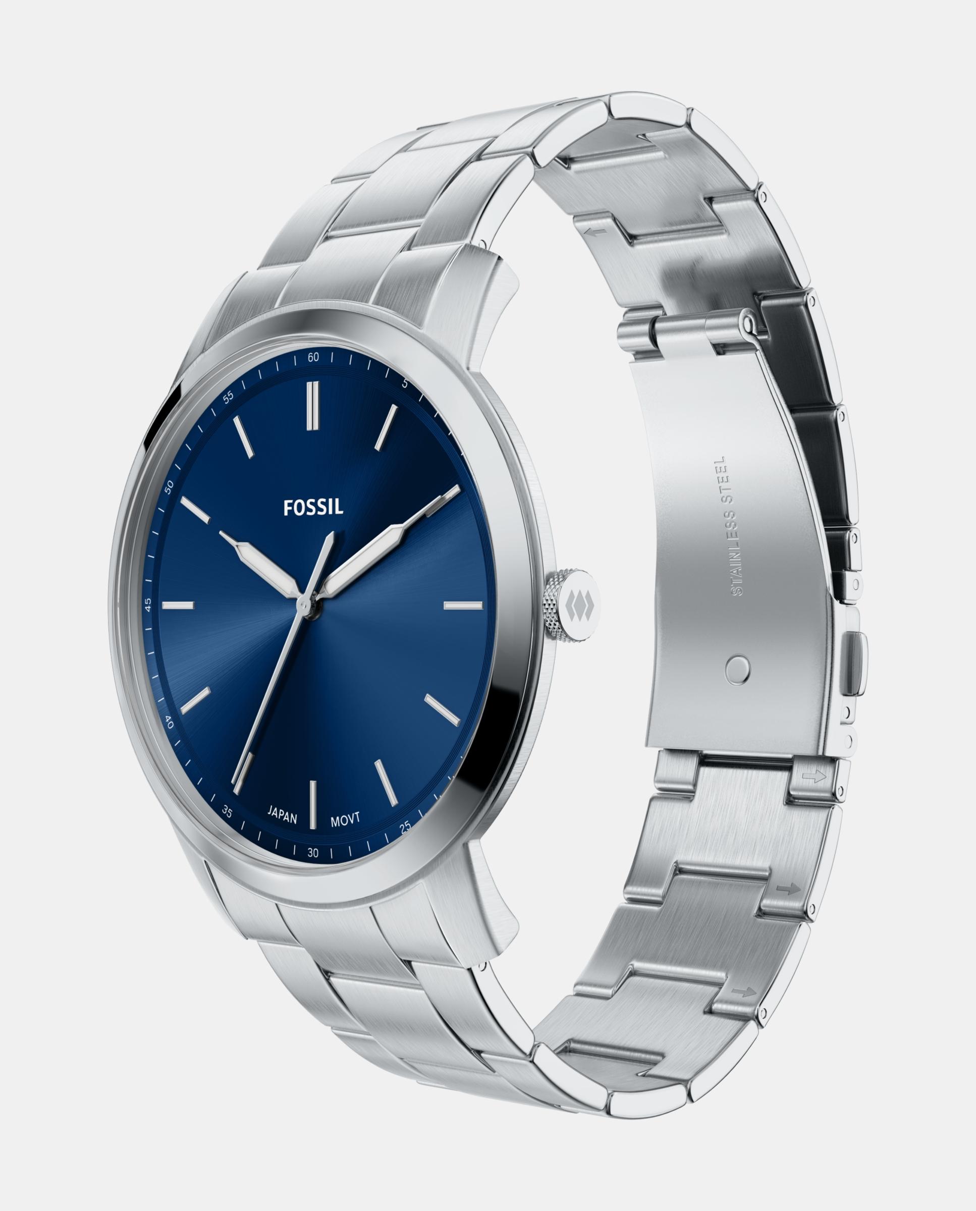 Reloj de hombre everett chronograph de acero inoxidable - Fossil - Plateado Plateado-4