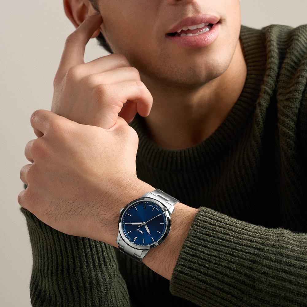 Reloj de hombre everett chronograph de acero inoxidable - Fossil - Plateado Plateado-5