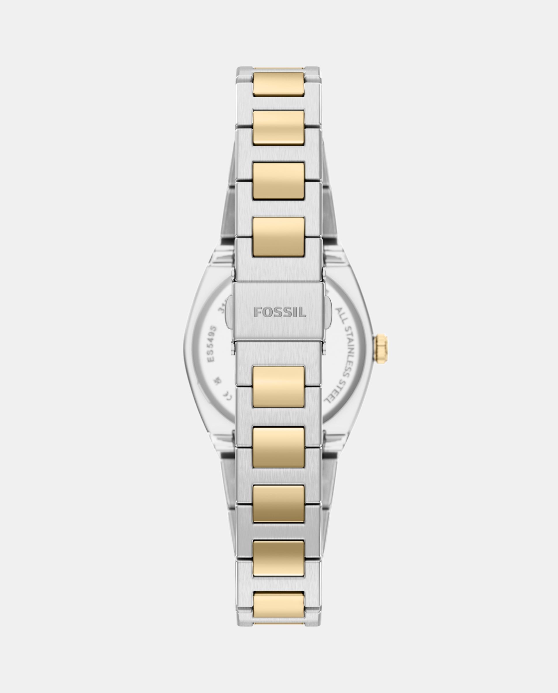 Reloj de mujer es5495 everett de acero inoxidable con tres agujas - Fossil - Dorado Dorado-2