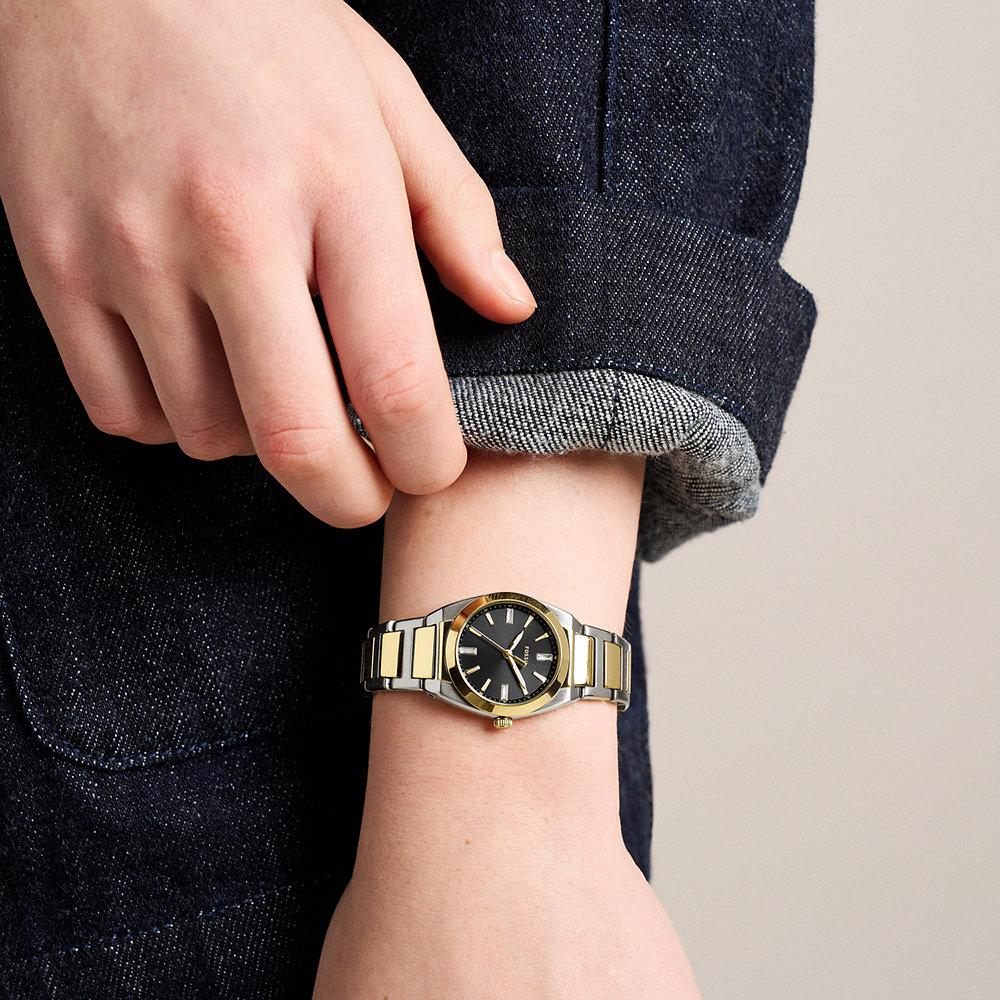 Reloj de mujer es5495 everett de acero inoxidable con tres agujas - Fossil - Dorado Dorado-5