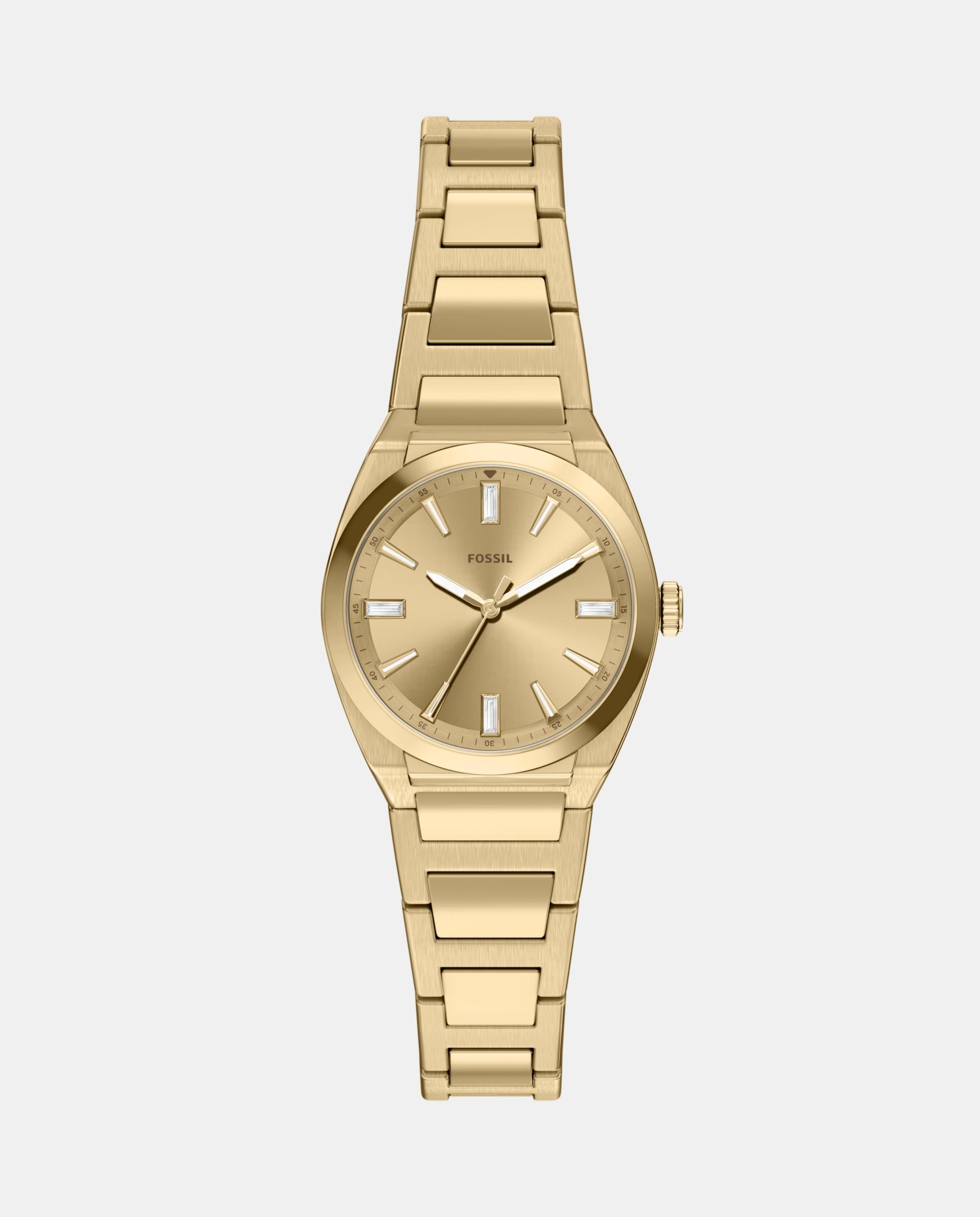 Imagen 0 de Reloj de mujer es5492 everett de acero inoxidable con tres agujas Dorado