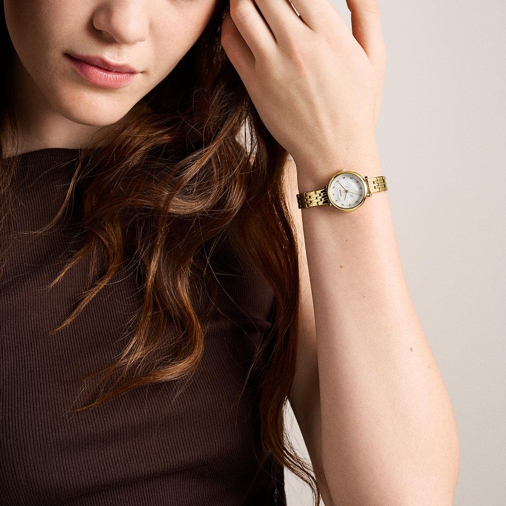 Reloj de mujer es5501 everett de acero inoxidable con tres agujas - Fossil - Dorado Dorado-5