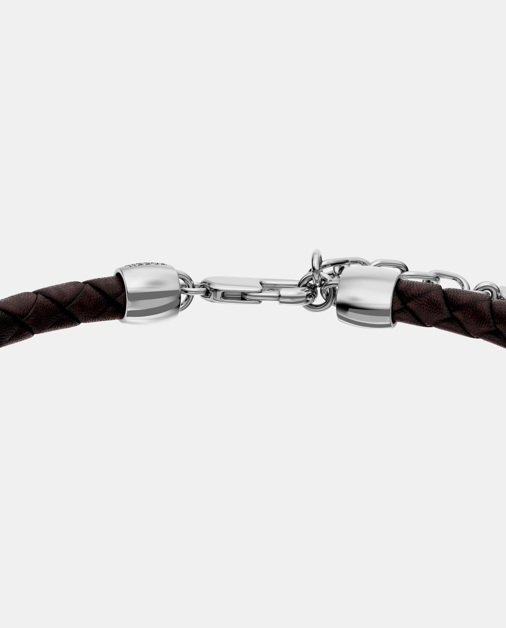 Pulsera de mujer jf05022040 de hombre de estaciones everett con esmalte de piel - Fossil - Marrón Marrón-3