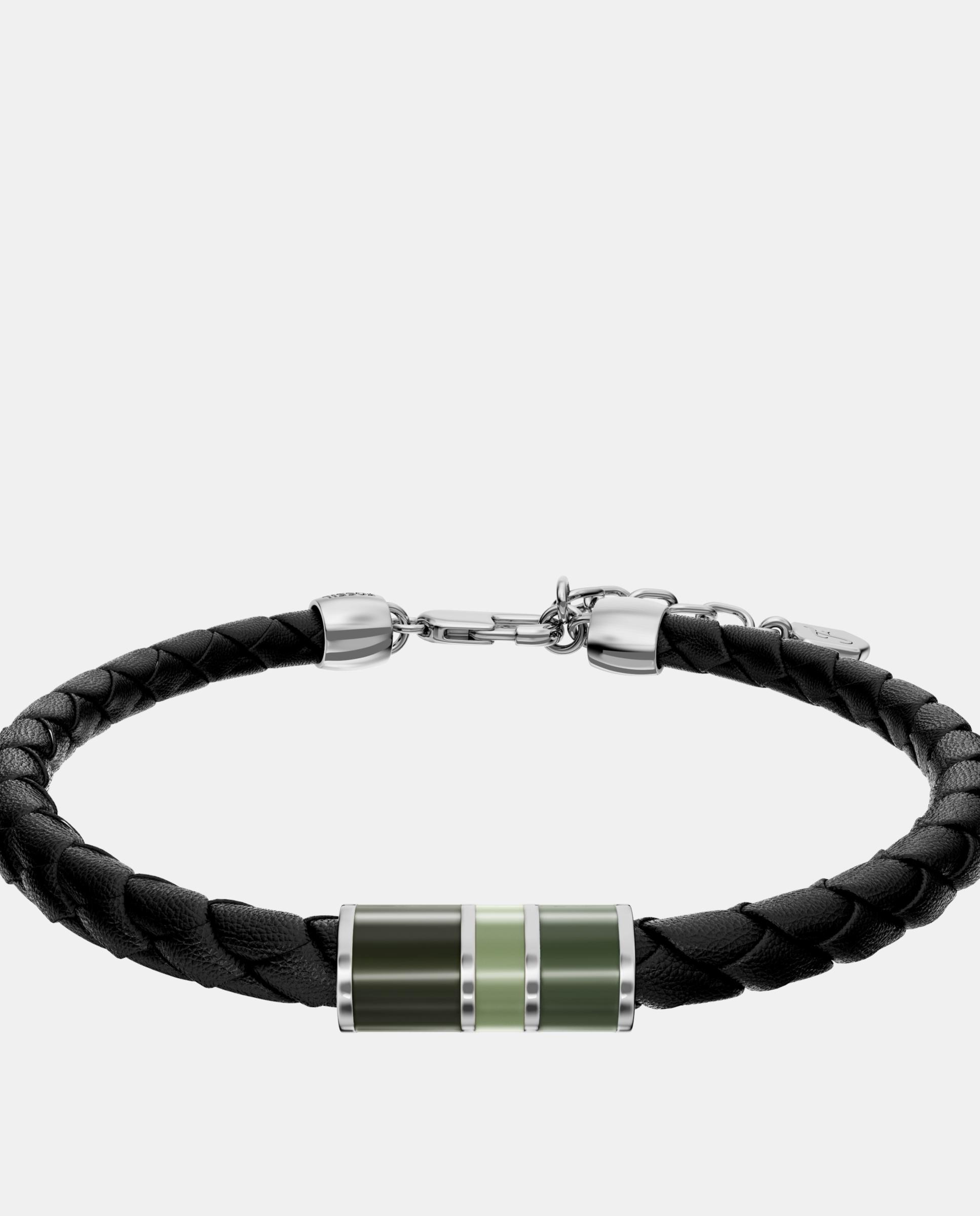 Imagen 0 de Pulsera de hombre de estaciones everett con esmalte de piel Negro