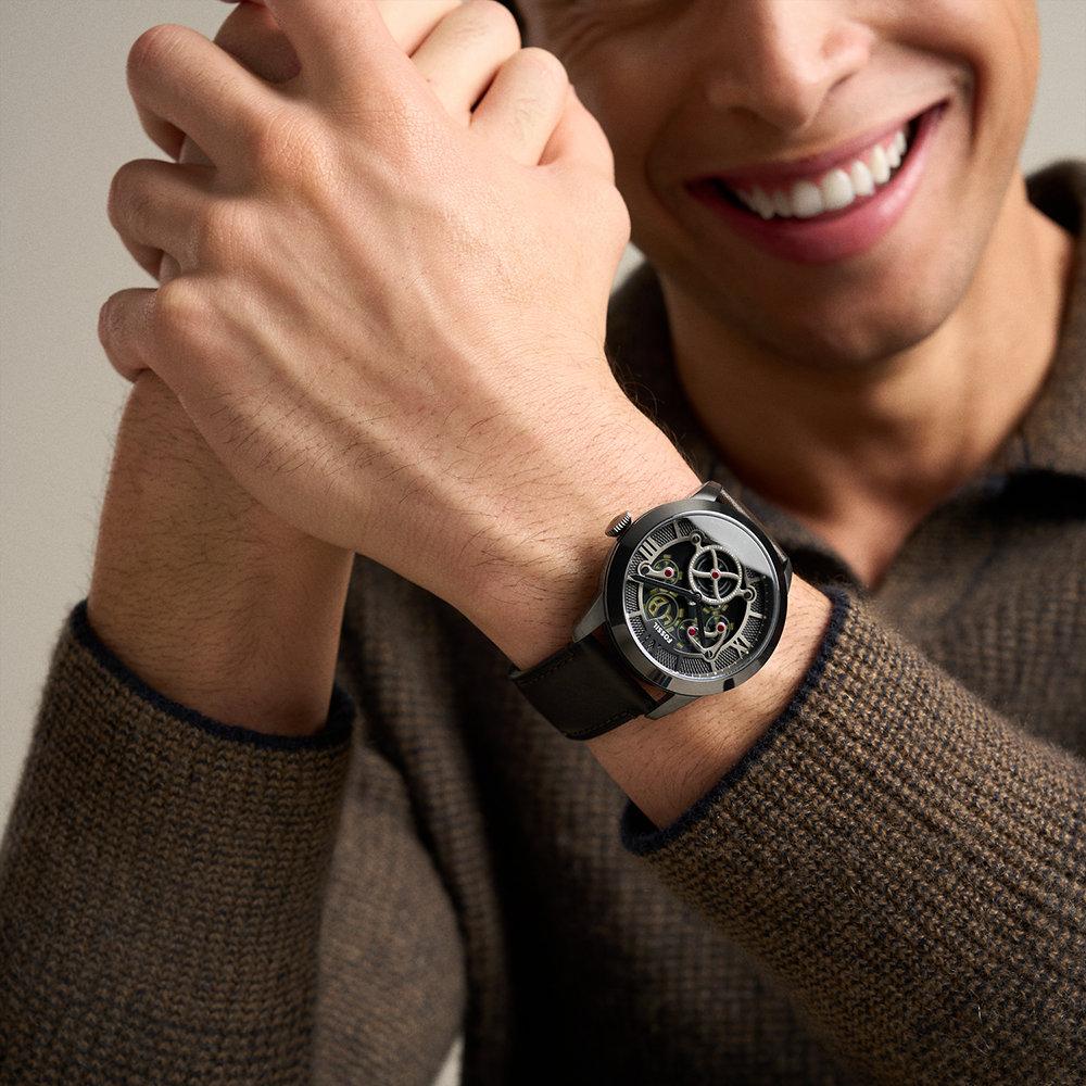 Reloj de hombre fs6192 townsman big tic de piel - Fossil - Dorado Dorado-4