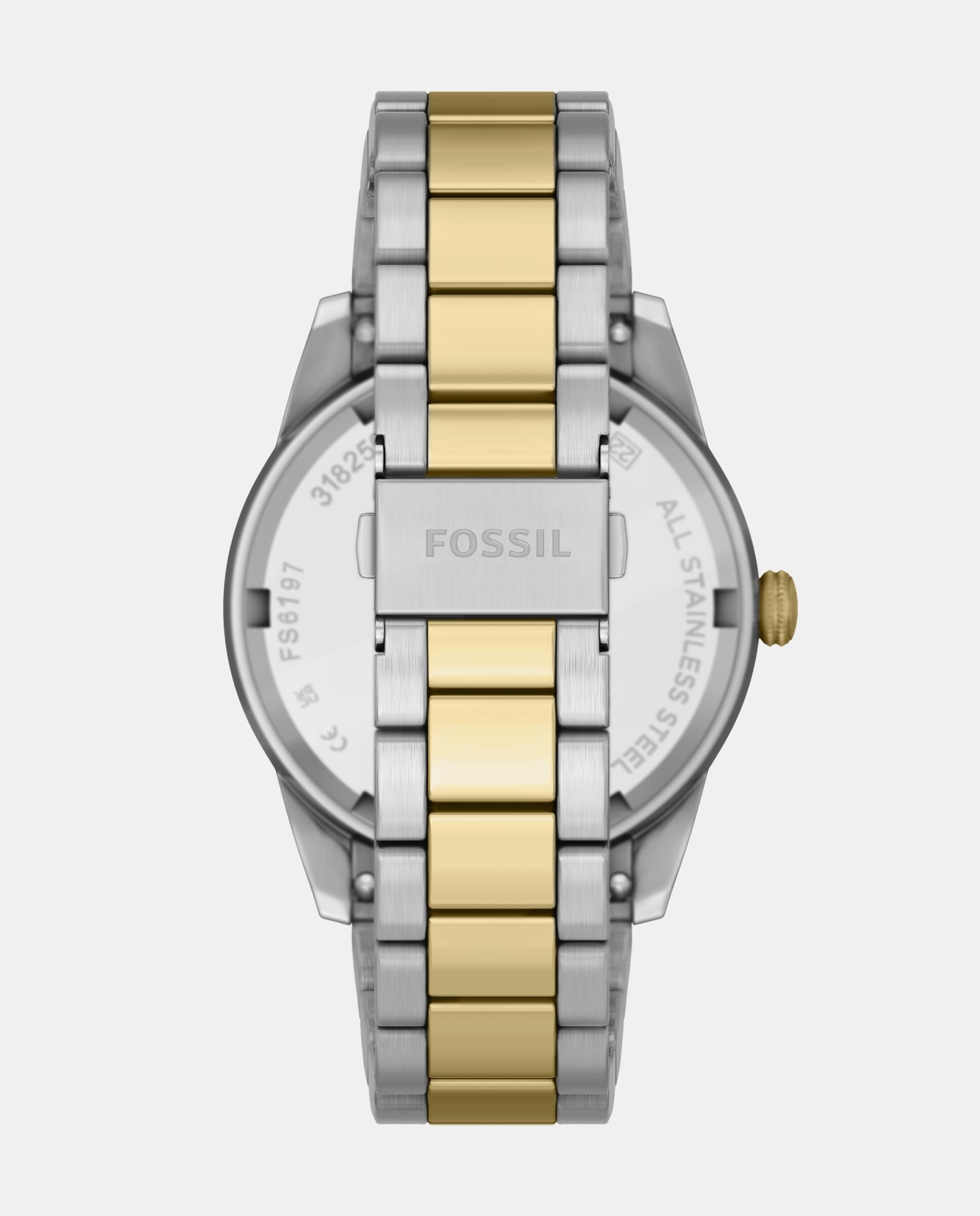 Reloj de hombre multifunción pearson de piel - Fossil - Dorado Dorado-2