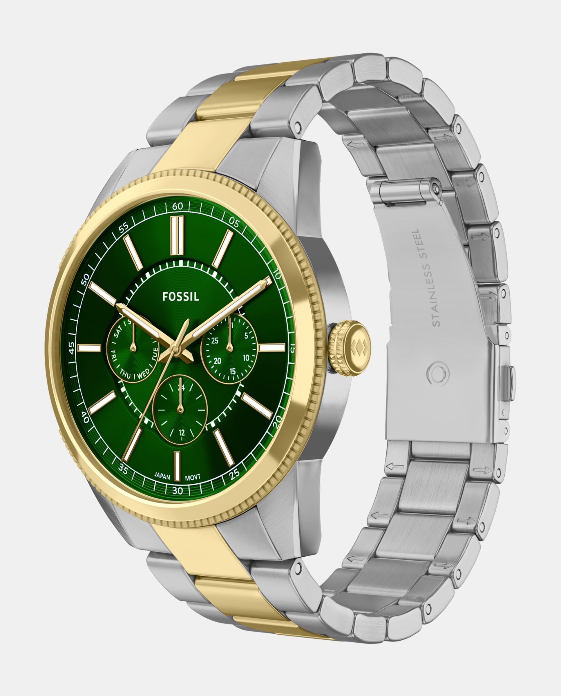 Reloj de hombre multifunción pearson de piel - Fossil - Dorado Dorado-4