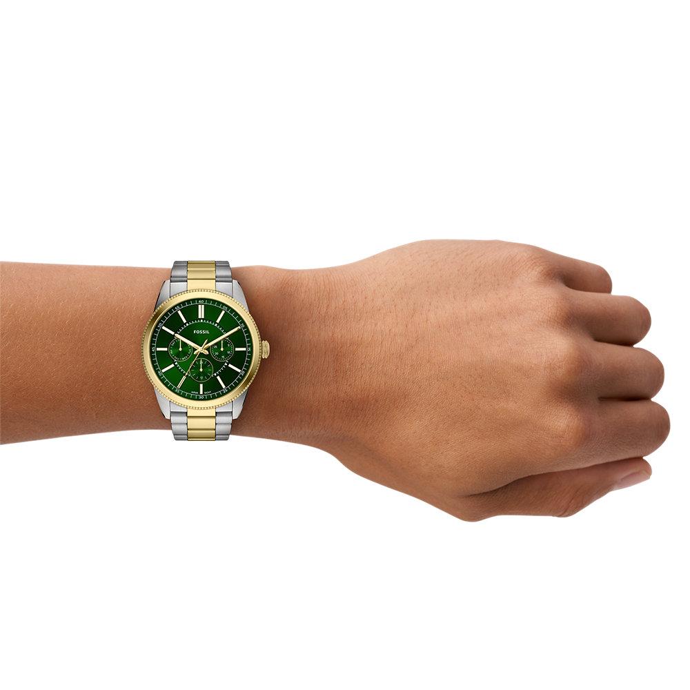 Reloj de hombre multifunción pearson de piel - Fossil - Dorado Dorado-6