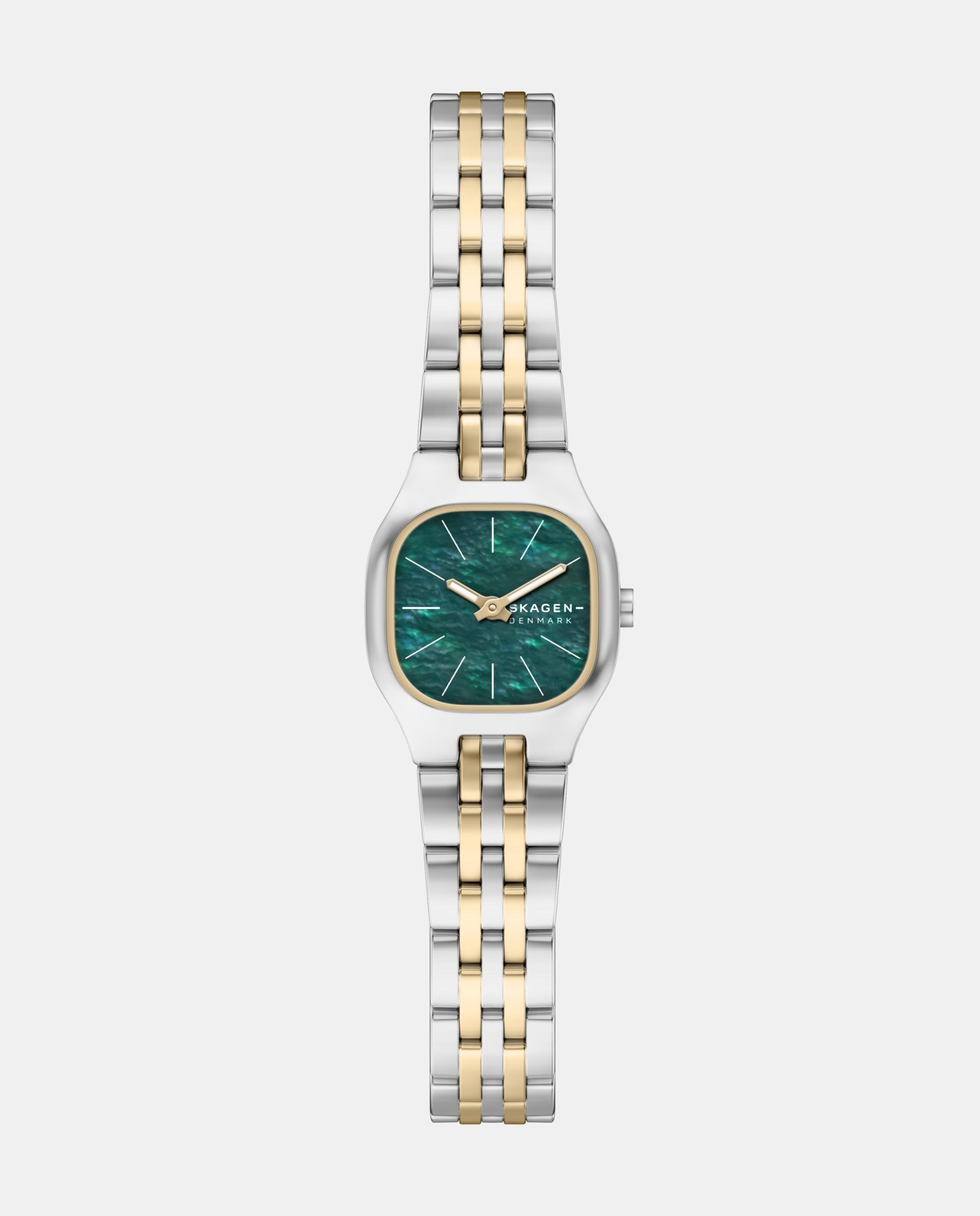 Imagen 0 de Reloj de mujer hagen micro de acero inoxidable con dos agujas Dorado