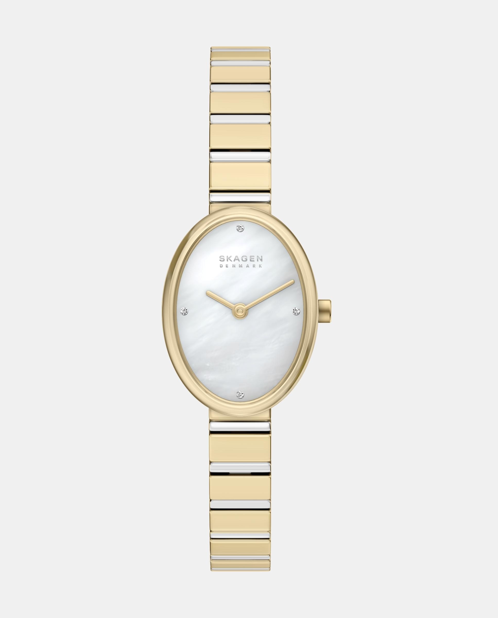 Imagen 0 de Reloj de mujer anita ovalado de acero inoxidable Plateado