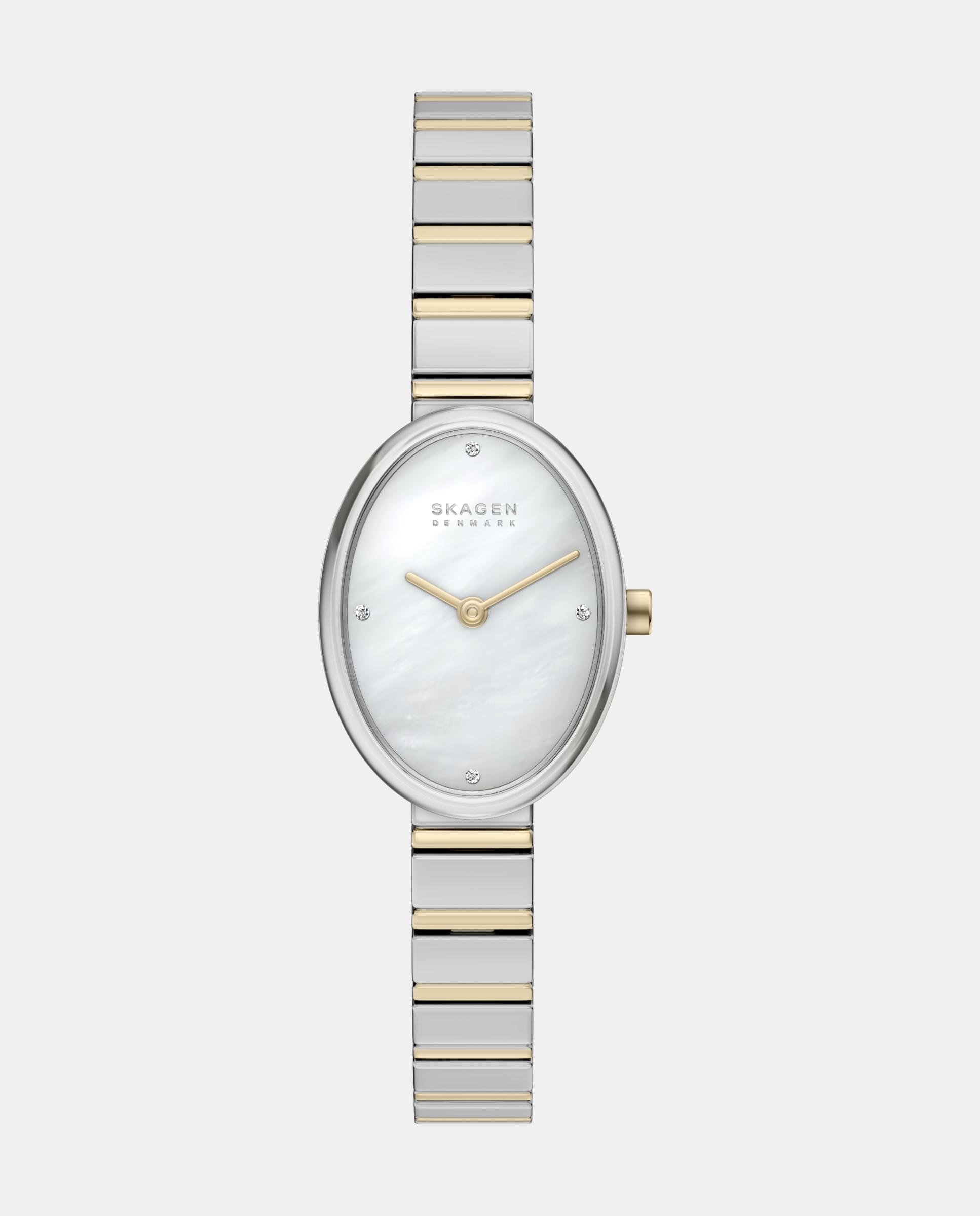 Imagen 0 de Reloj de mujer mellem micro de acero inoxidable con dos agujas Plateado