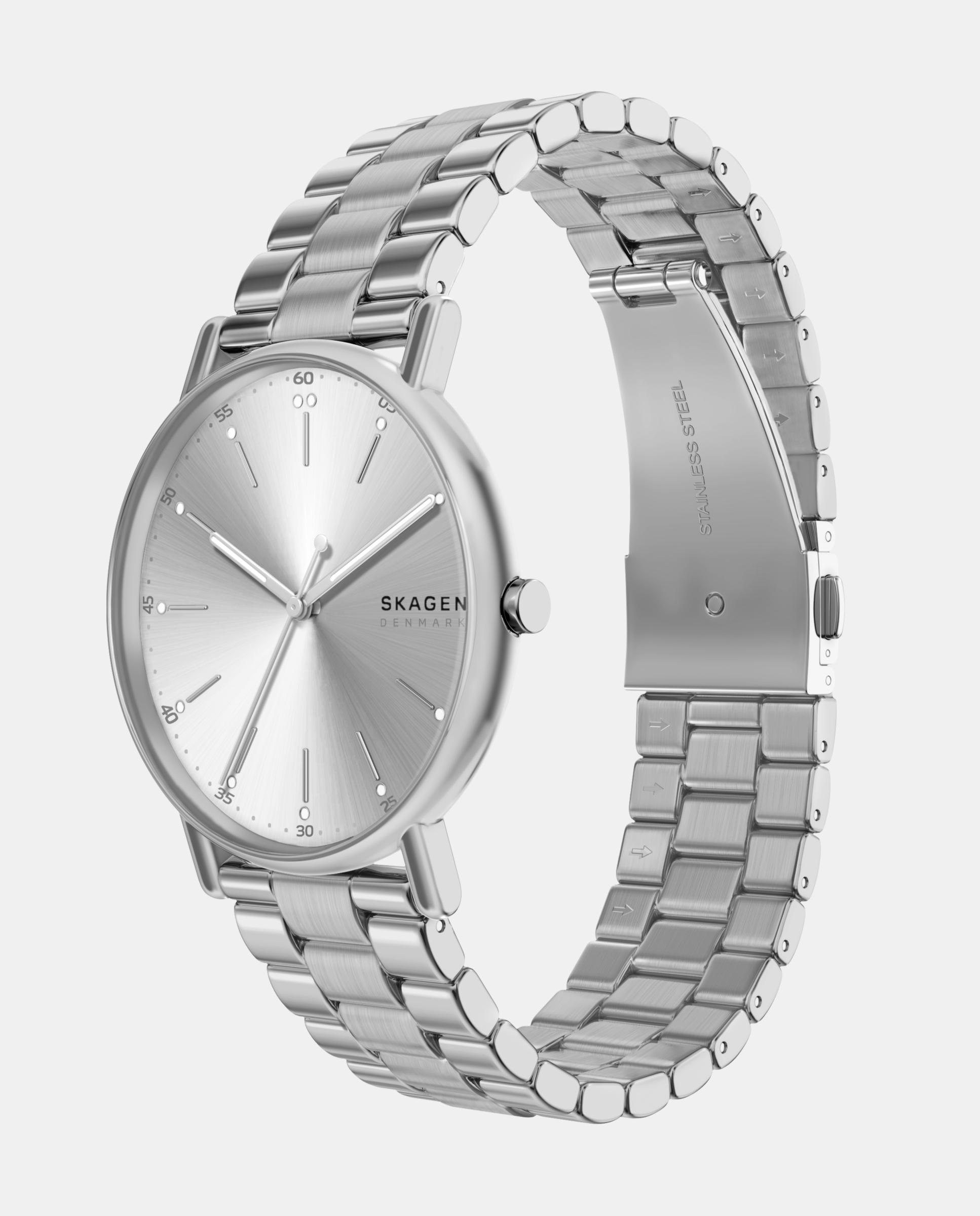 Reloj de mujer skw6950 anita ovalado de acero inoxidable con dos agujas - Skagen - Plateado Plateado-4