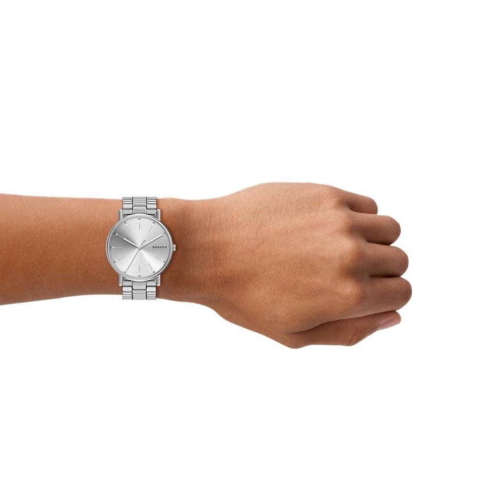 Reloj de mujer skw6950 anita ovalado de acero inoxidable con dos agujas - Skagen - Plateado Plateado-6