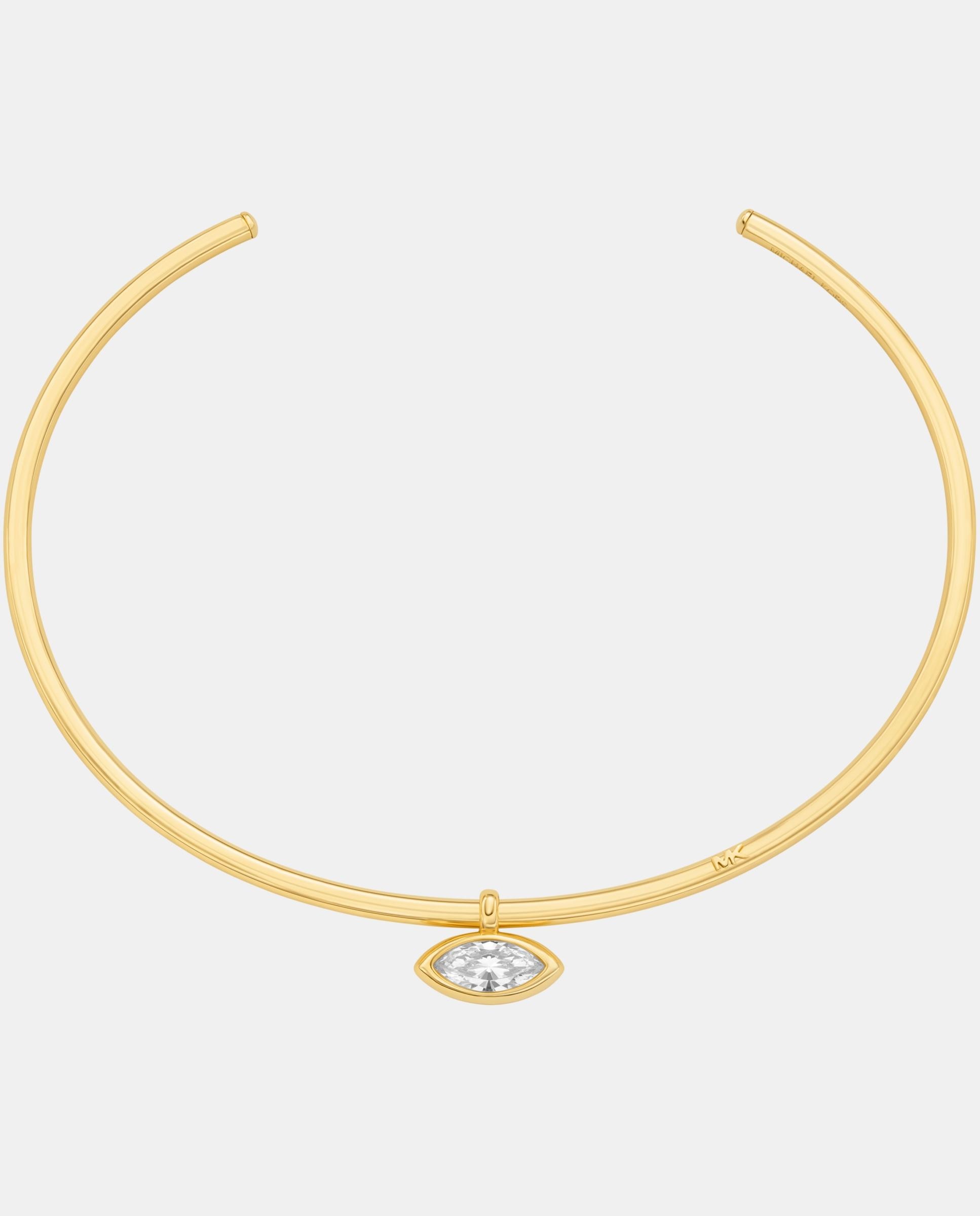 Imagen 0 de Collar tipo chocker de mujer tipo gargantilla con talla marquesa Dorado