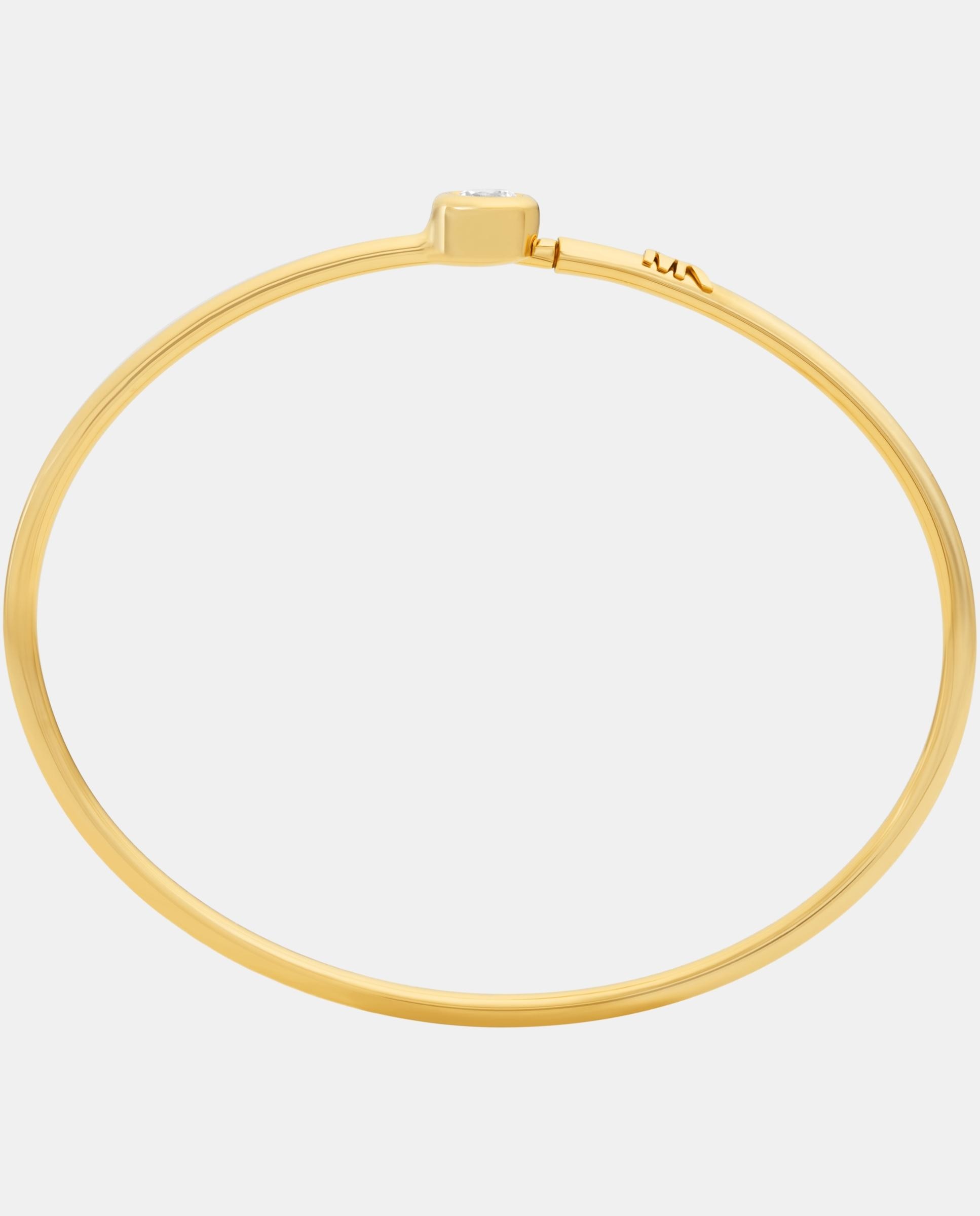 Pulsera de mujer tipo brazalete de alambre con solitario - Michael Kors - Dorado Dorado-2
