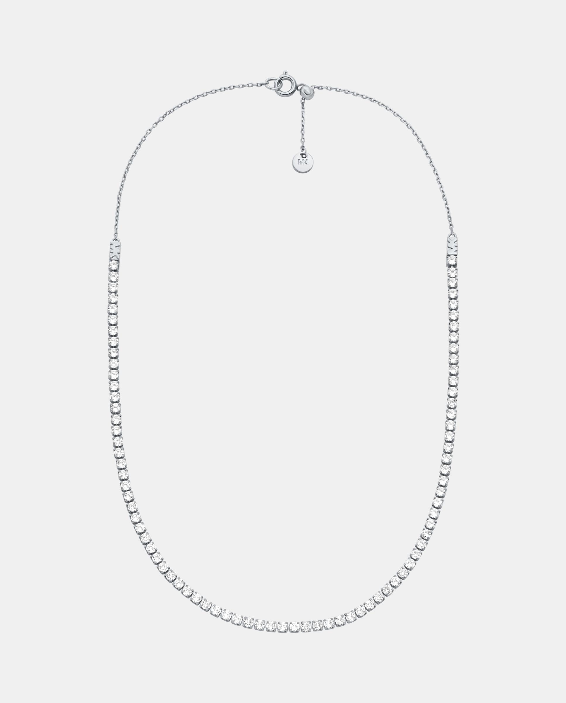 Imagen 0 de Collar tipo chocker de mujer de tenis Plateado