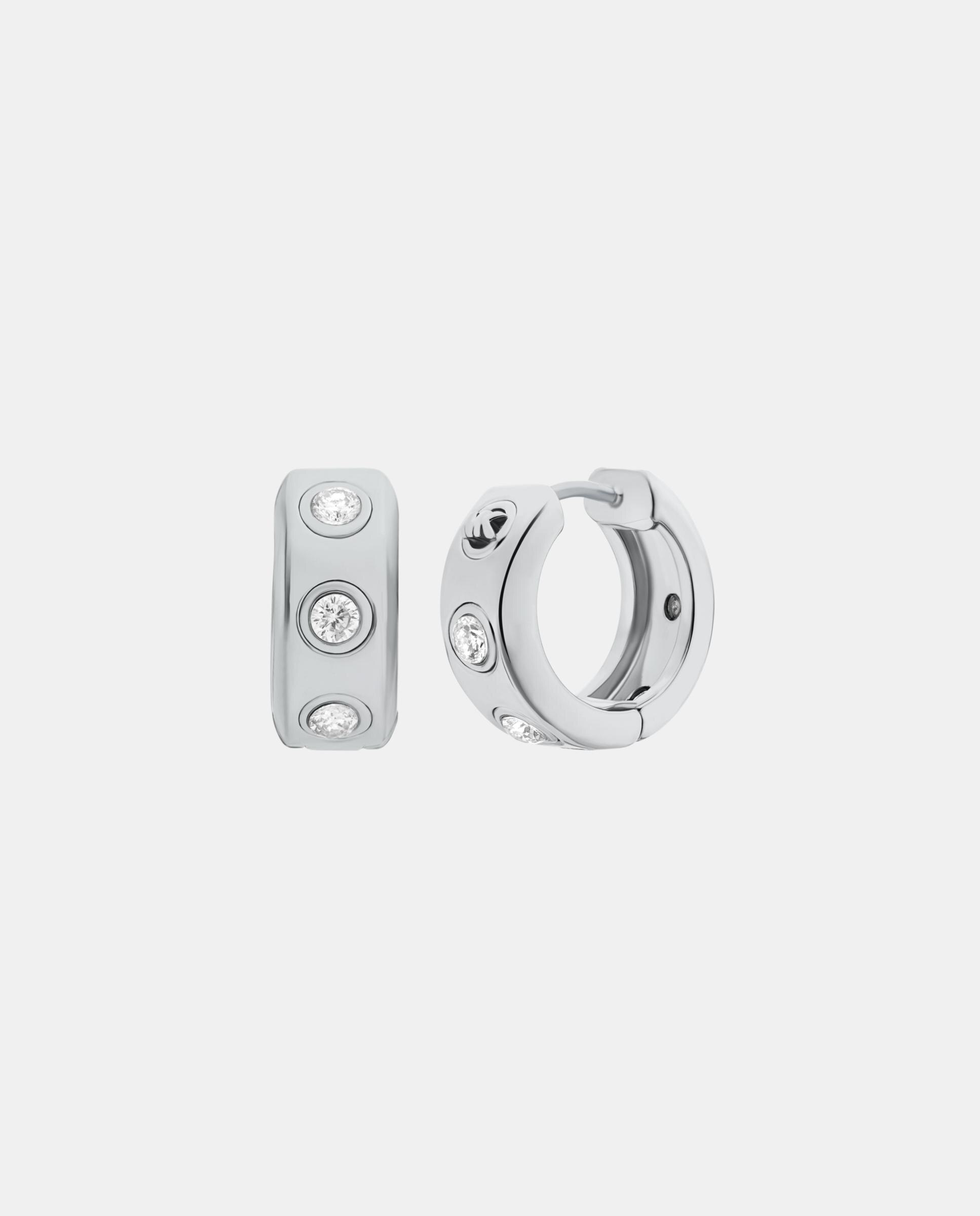 Pendientes de mujer huggie de estaciones con piedra - Michael Kors - Plateado Plateado-2