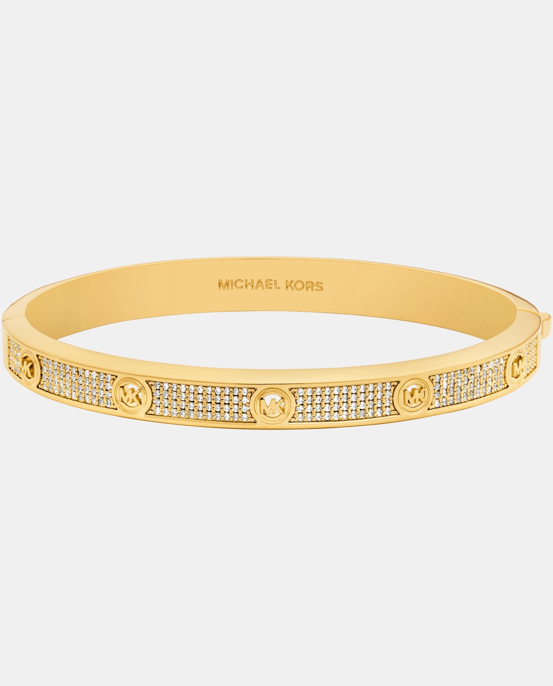Pulsera de mujer tipo brazalete con logotipo de cristales - Michael Kors - Dorado Dorado-1