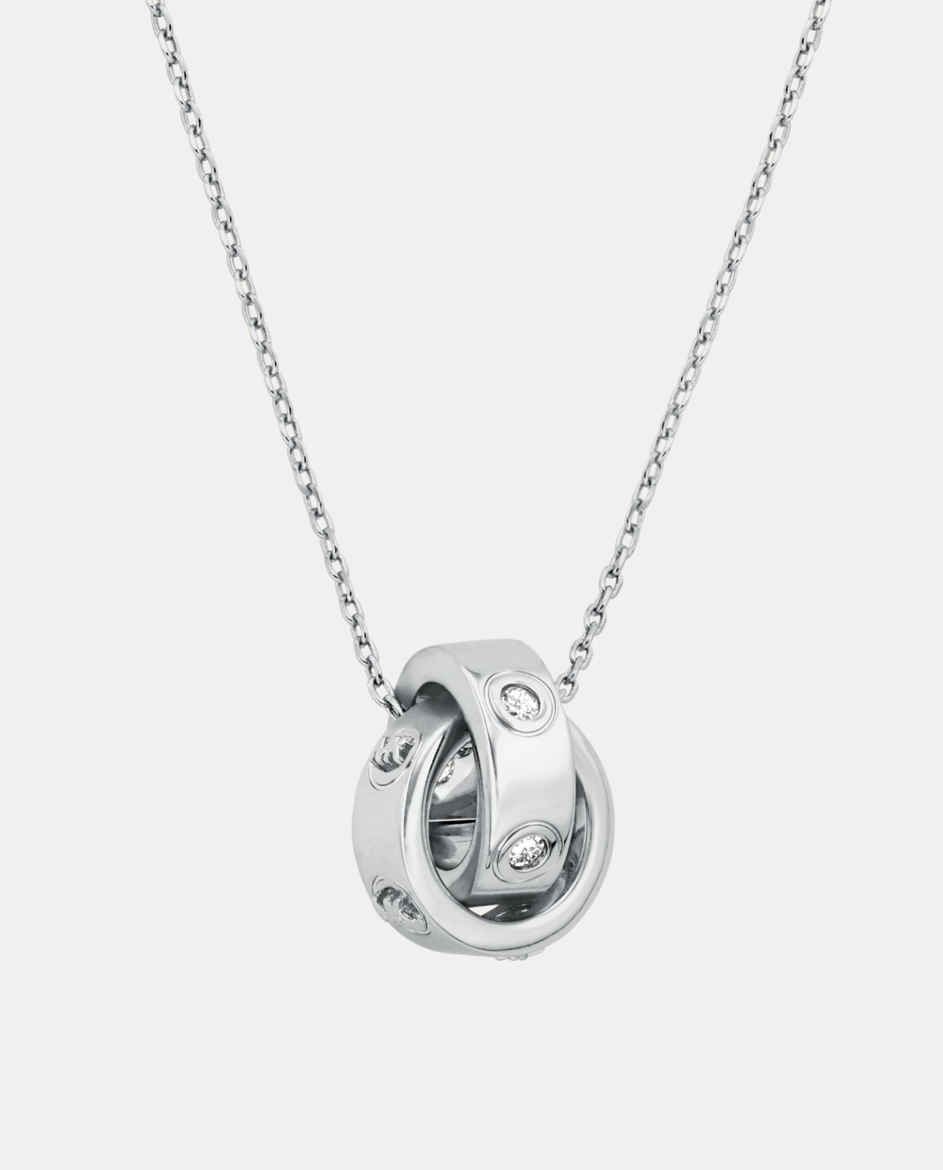 Imagen 1 de Collar de mujer con colgante boyfriend Plateado