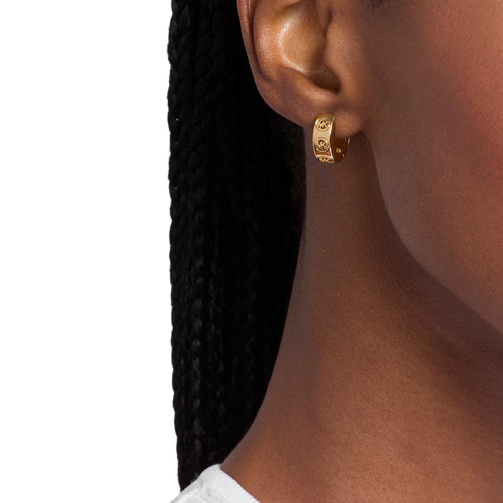 Pendientes de mujer huggie con logotipo - Michael Kors - Dorado Dorado-3