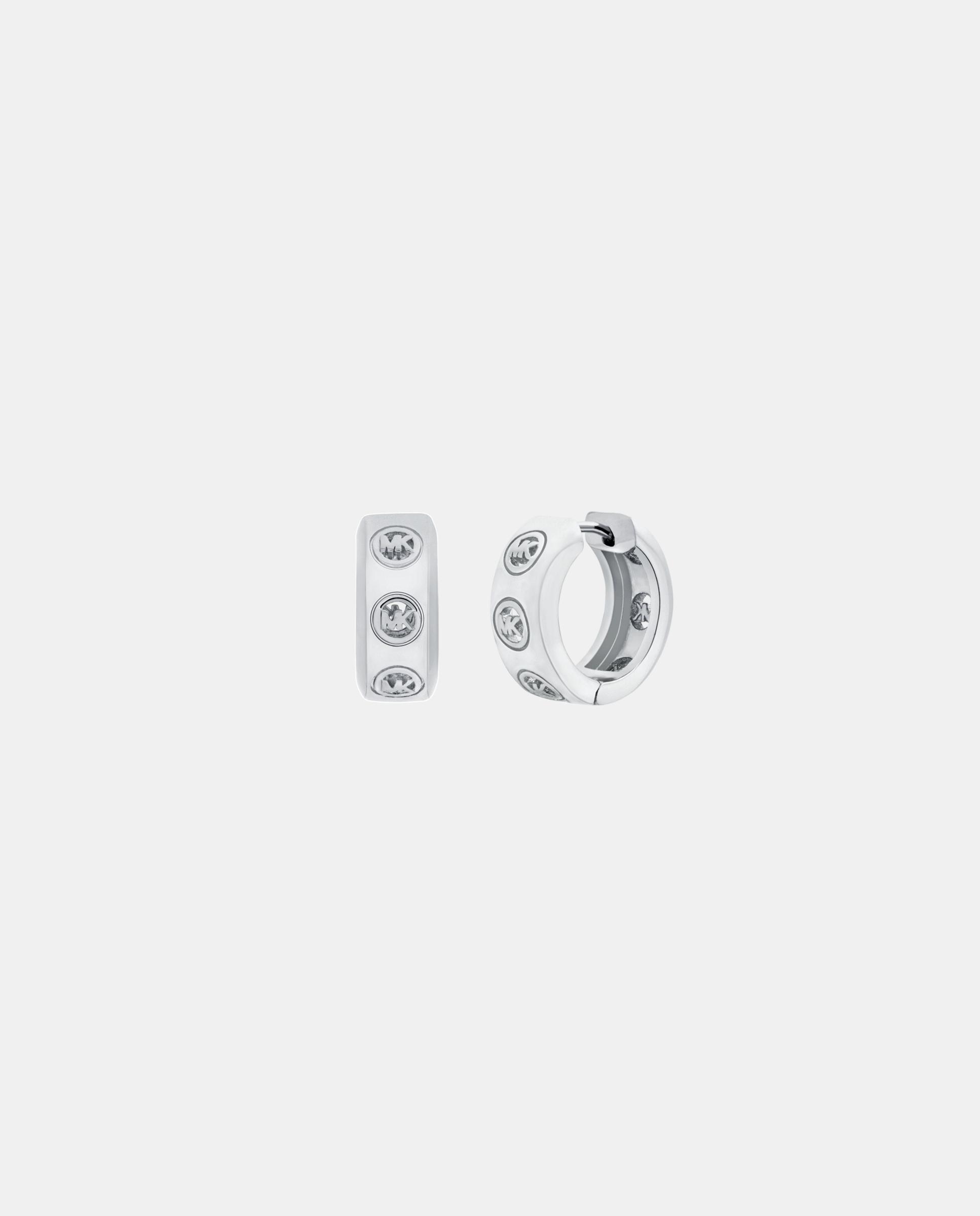 Pendientes de mujer huggie con logotipo - Michael Kors - Plateado Plateado-1