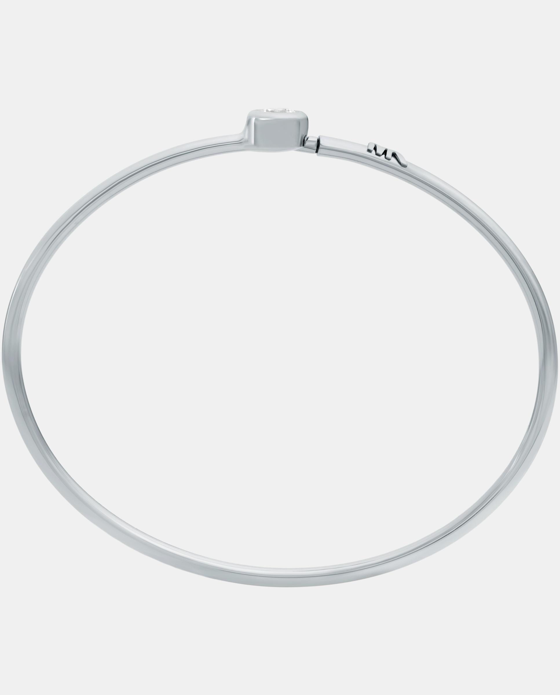 Pulsera de mujer tipo brazalete de alambre con solitario - Michael Kors - Plateado Plateado-2