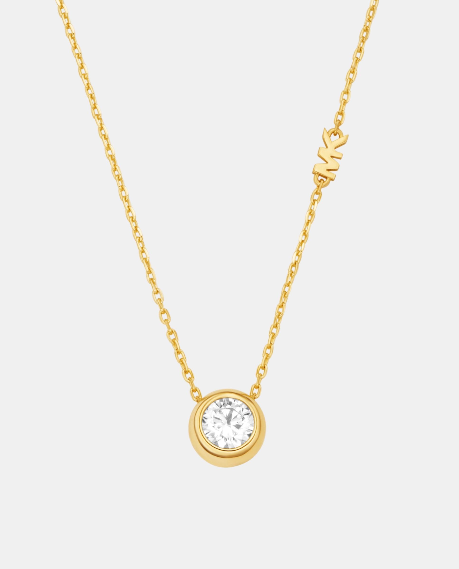 Collar de mujer con colgante de piedra de solitario - Michael Kors - Dorado Dorado-1