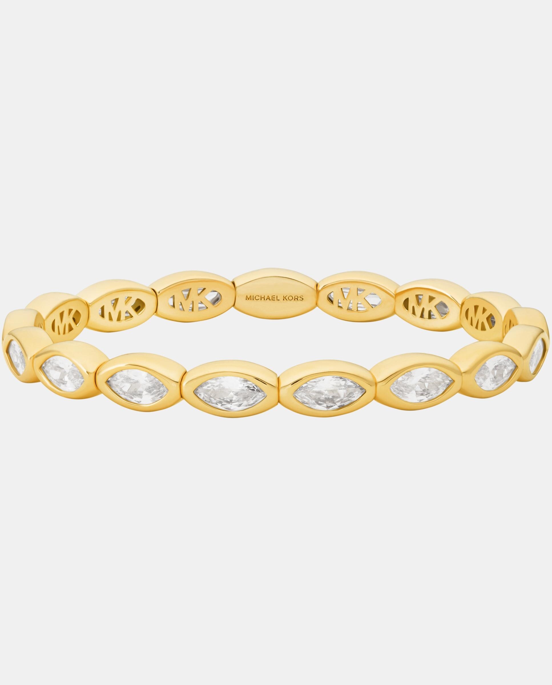Pulsera tennis de mujer de tenis elástica con talla marquise - Michael Kors - Dorado Dorado-1