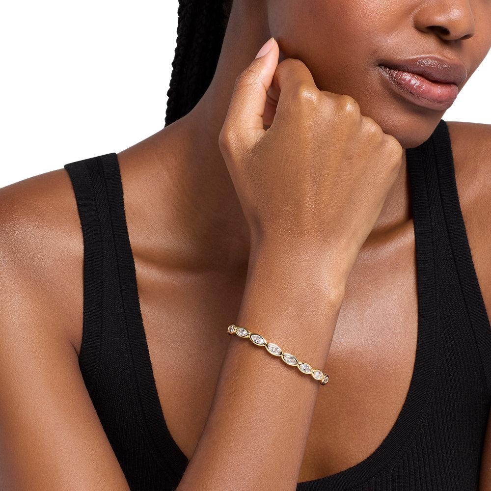 Pulsera tennis de mujer de tenis elástica con talla marquise - Michael Kors - Dorado Dorado-3