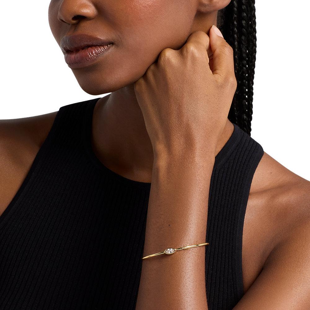 Pulsera de mujer tipo brazalete de alambre con talla marquise - Michael Kors - Dorado Dorado-3