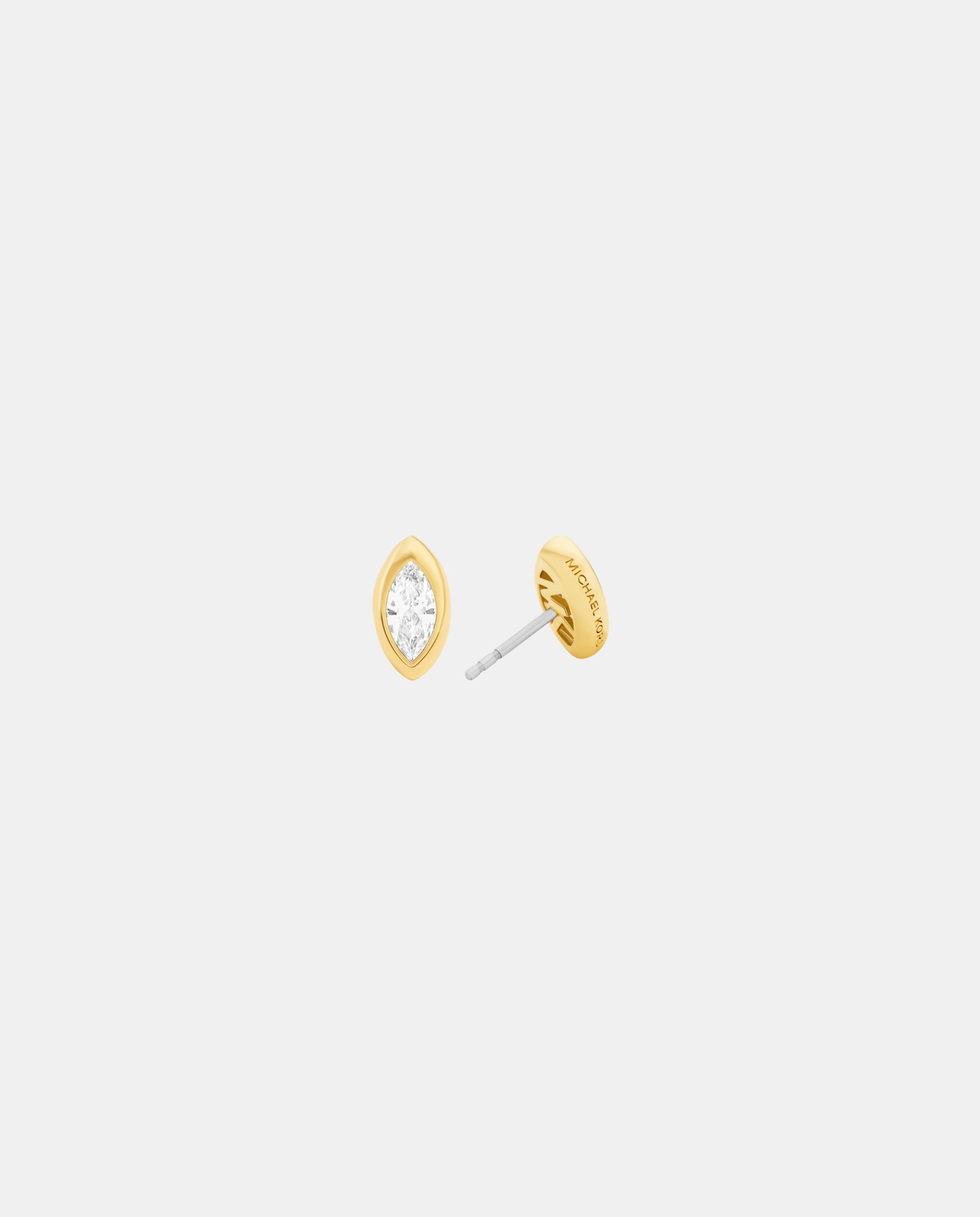 Pendientes de botón con talla marquise engastada en bisel - Michael Kors - Dorado Dorado-2