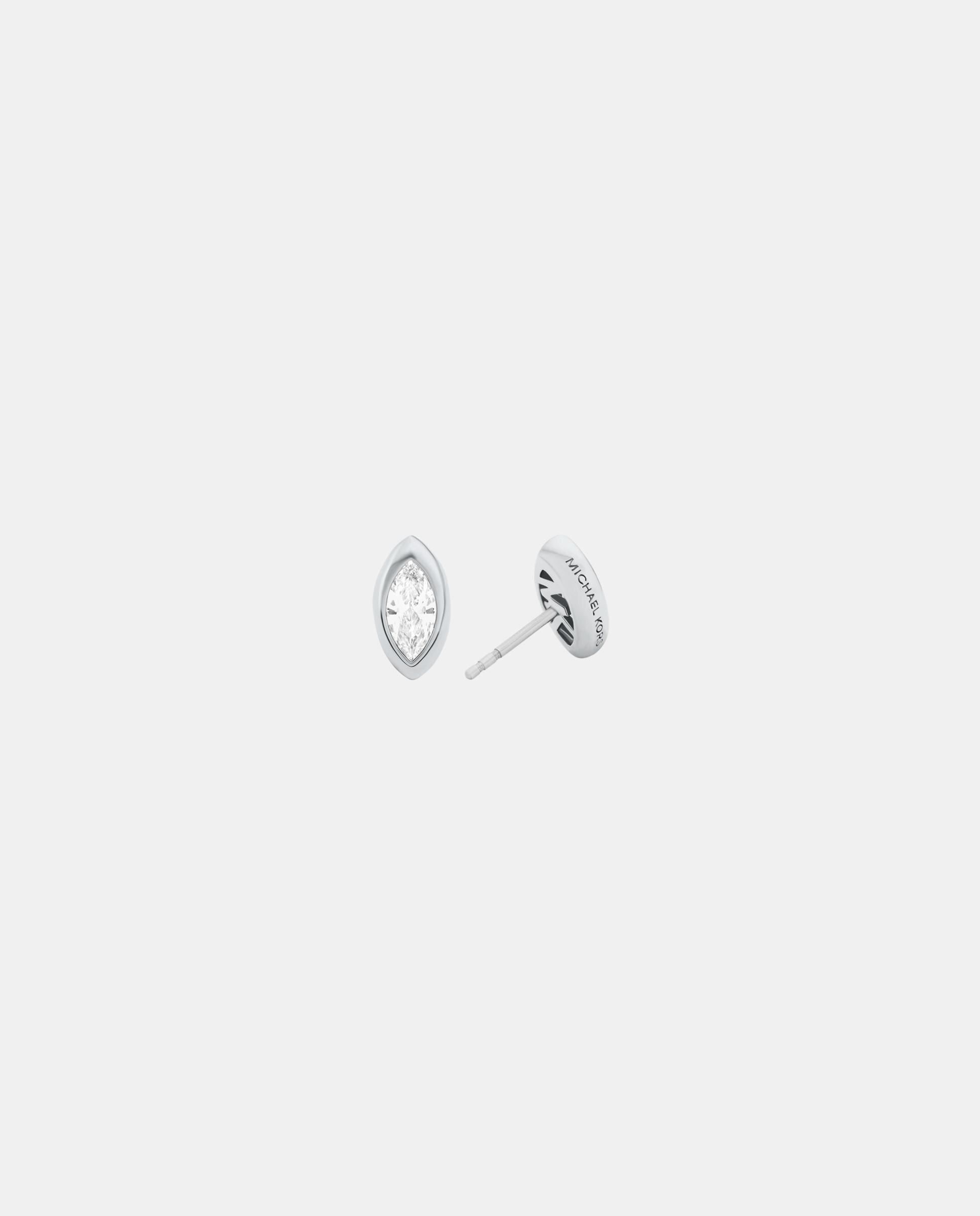 Pendientes de botón con talla marquise engastada en bisel - Michael Kors - Plateado Plateado-2
