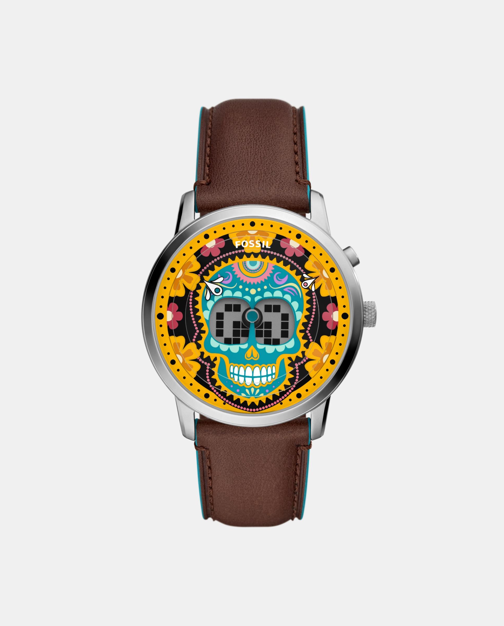 Imagen 0 de Reloj le1248 de hombre día de los muertos big tic edición limitada Plateado