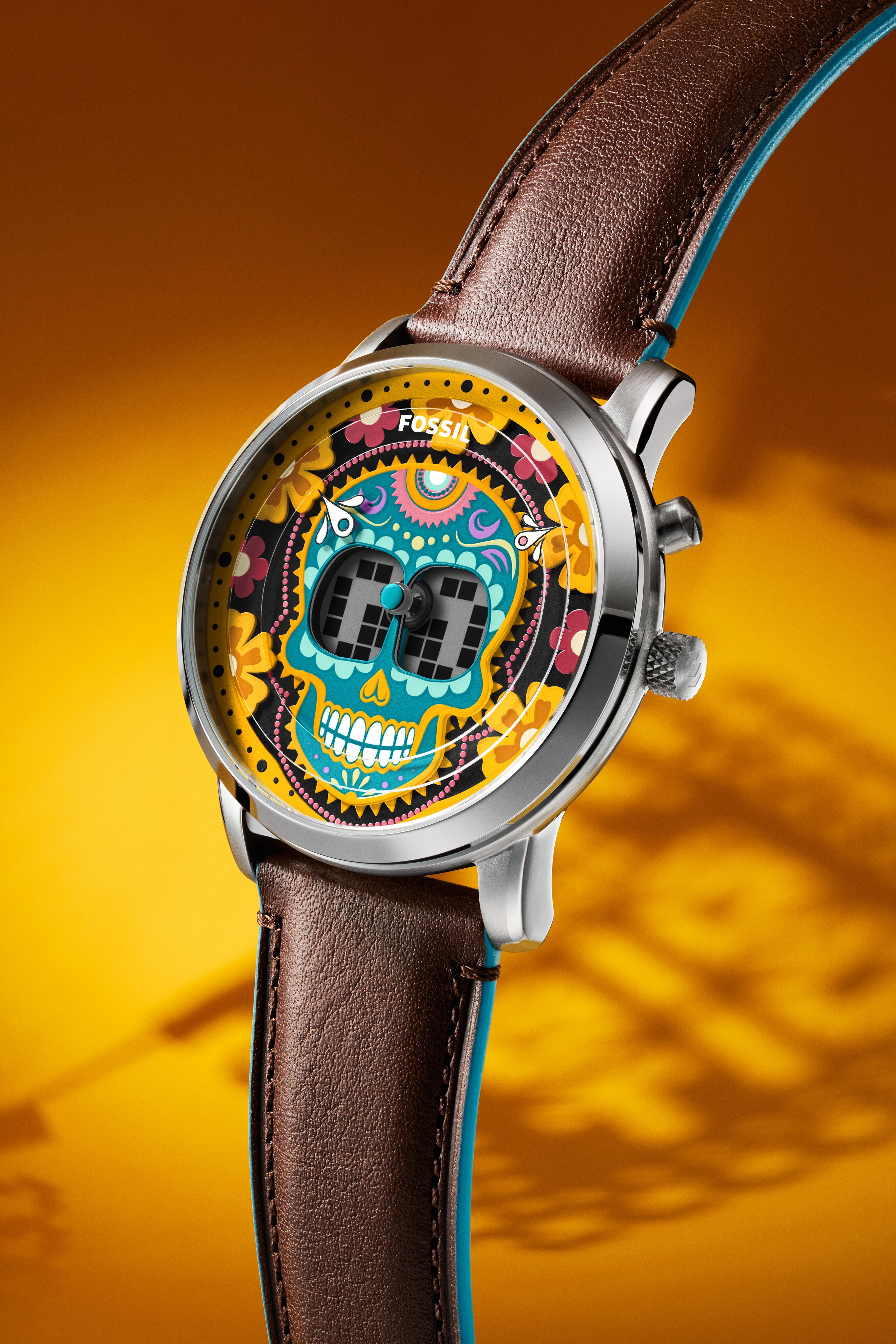 Reloj le1248 de hombre día de los muertos big tic edición limitada - Fossil - Plateado Plateado-4