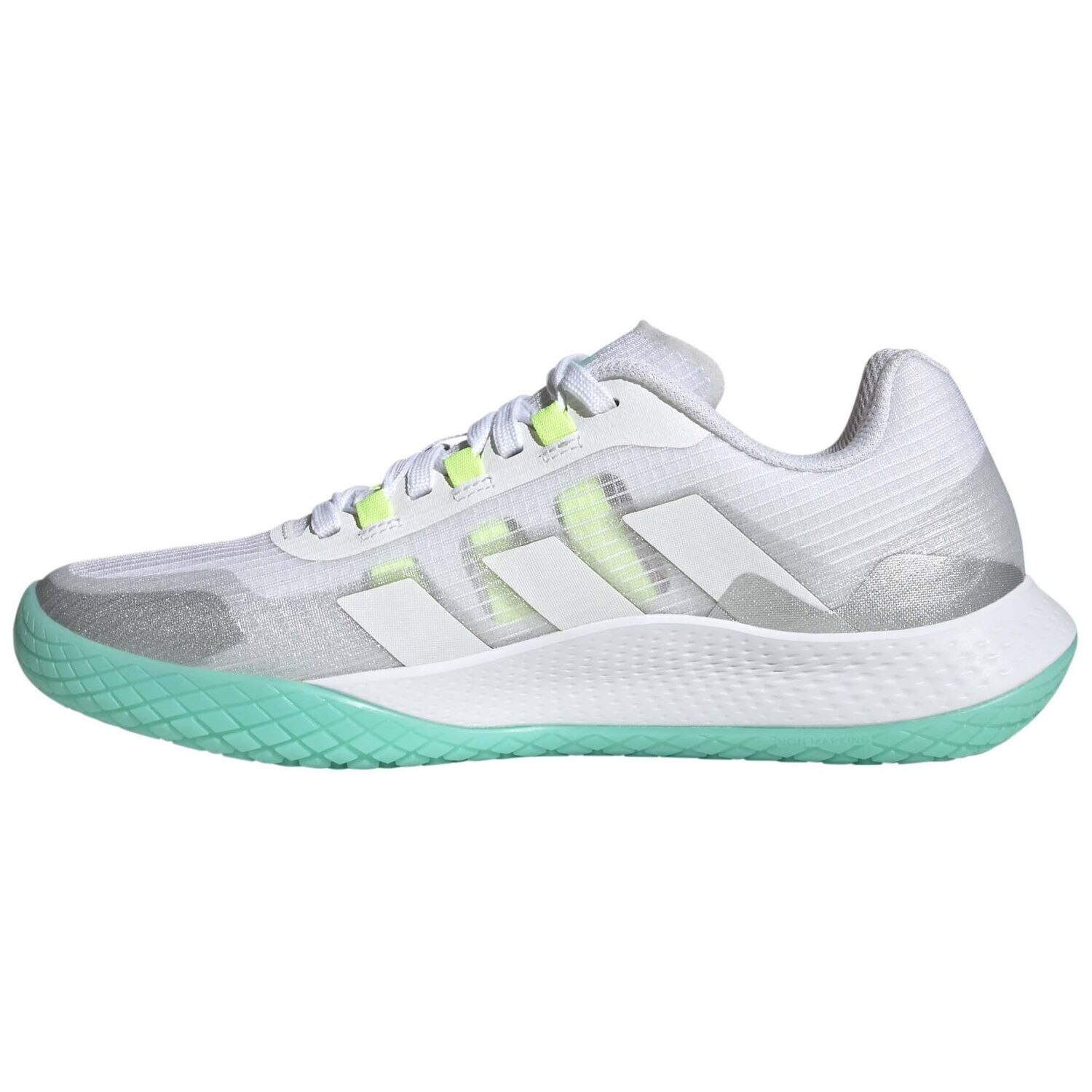 Zapatillas indoor de mujer FORCEBOUNCE adidas - Blanco / Turquesa Blanco / Turquesa-3