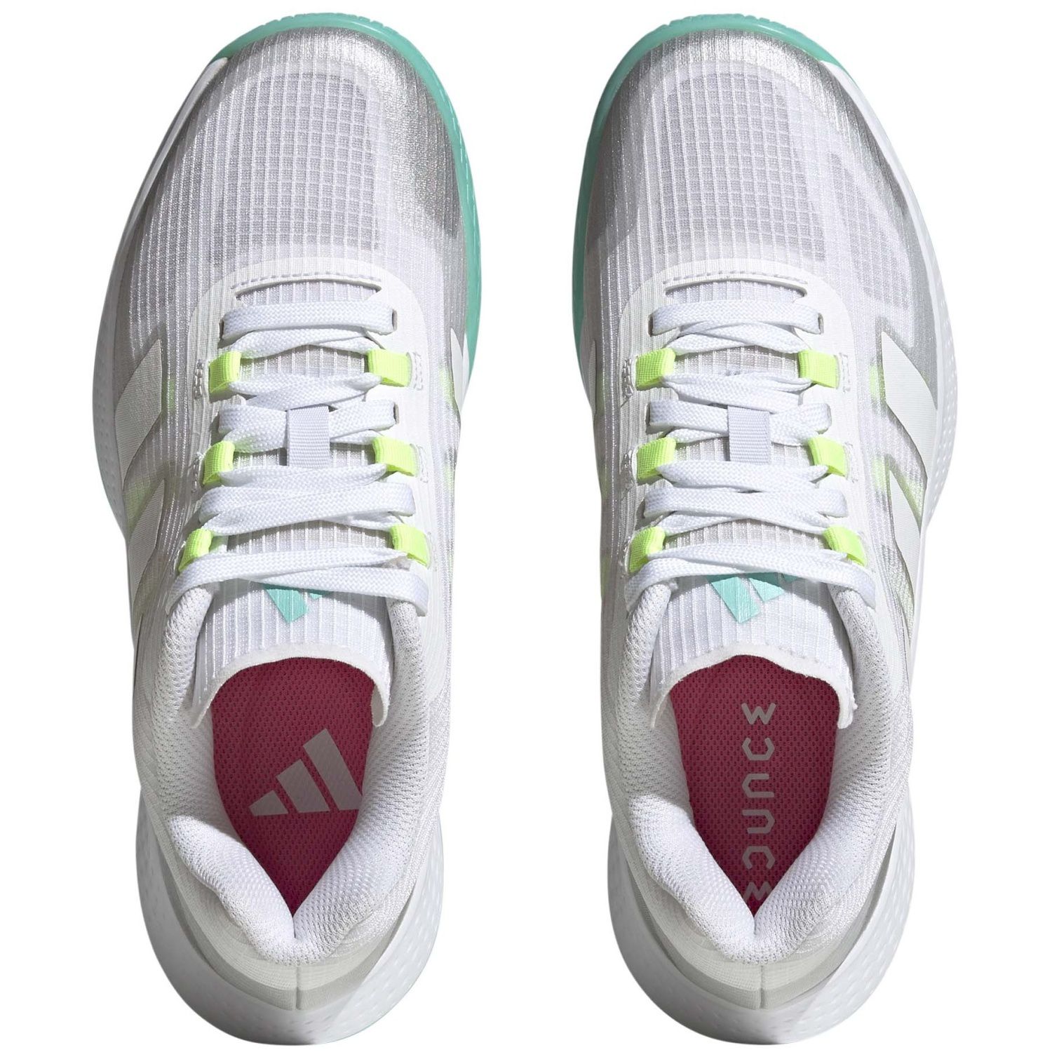 Zapatillas indoor de mujer FORCEBOUNCE adidas - Blanco / Turquesa Blanco / Turquesa-6