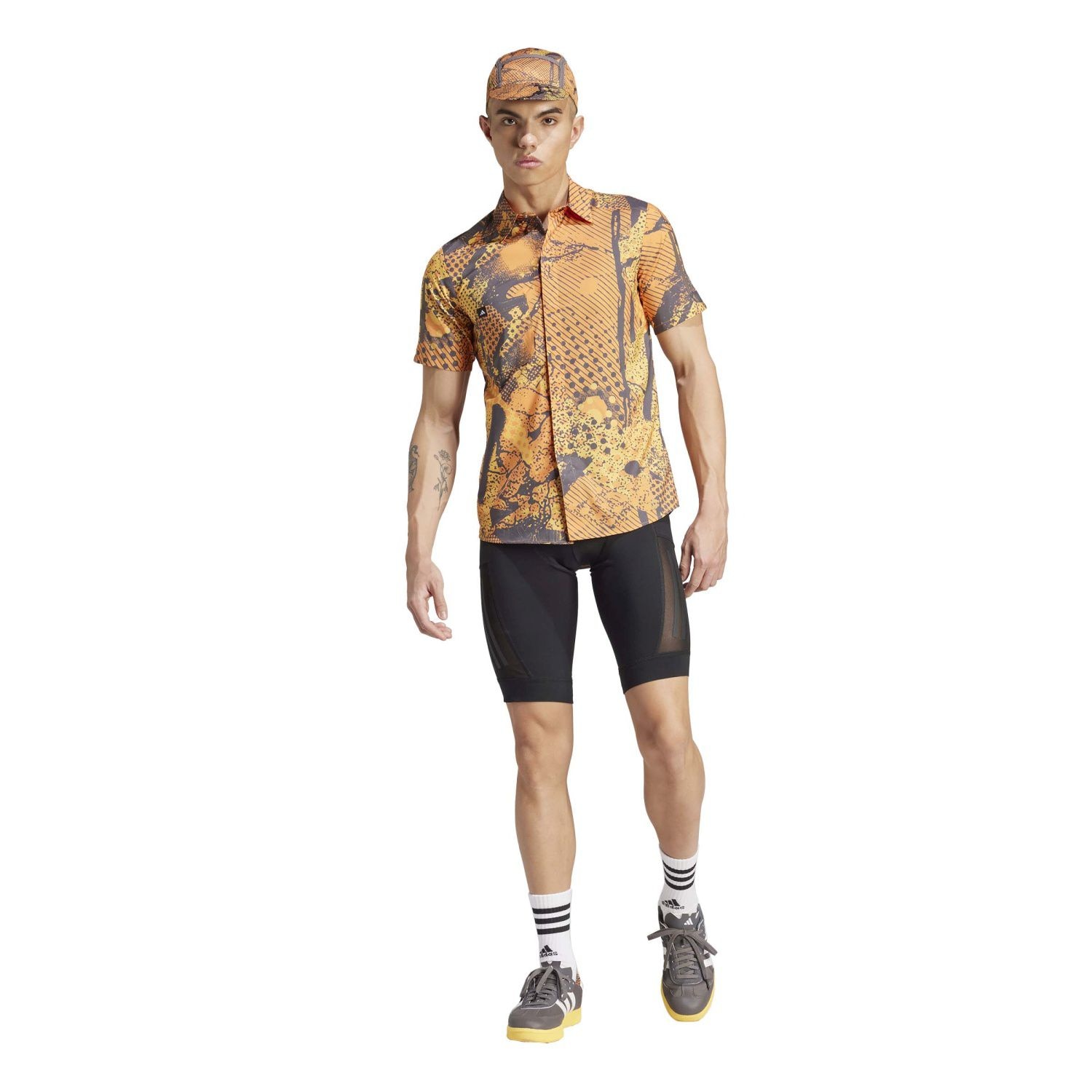 Camisa de Ciclismo Ts Tch Kc Adidas Cinzento / Laranja-6