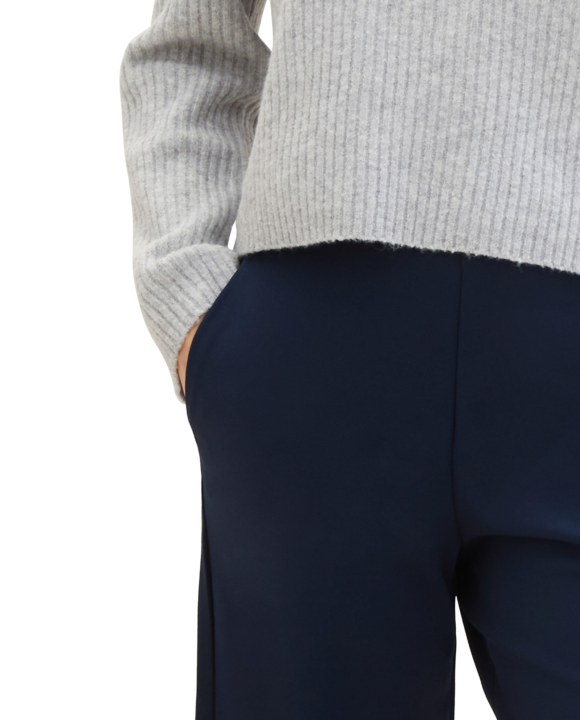 Pantalón culotte de mujer tiro alto - Tom Tailor - Azul marino Azul marino-4