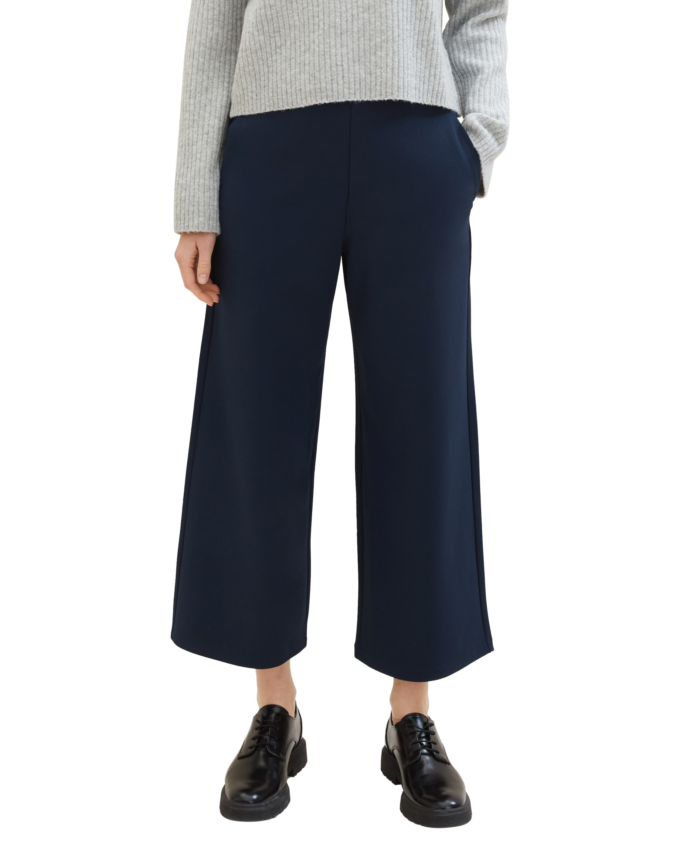Pantalón culotte de mujer tiro alto - Tom Tailor - Azul marino Azul marino-5