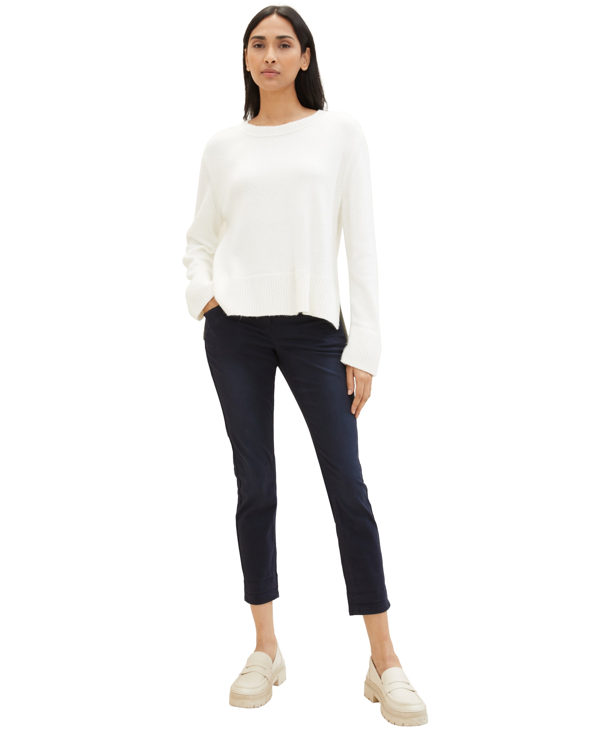 Tom Tailor - Vaquero de mujer tapered fit con cordón.