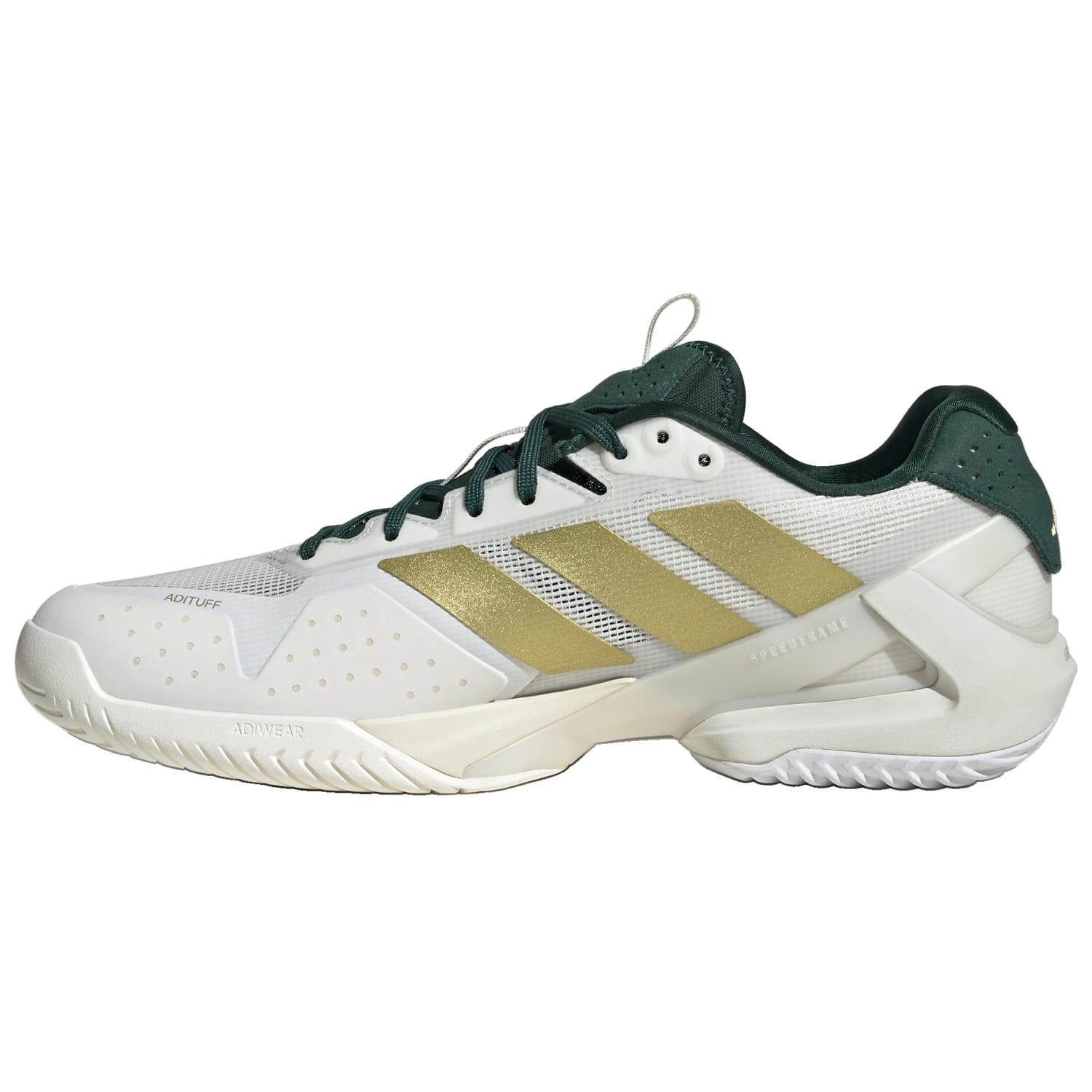 Zapatillas de tenis de hombre ADIZERO UBERSONIC 5 adidas - Blanco / Verde Blanco / Verde-4