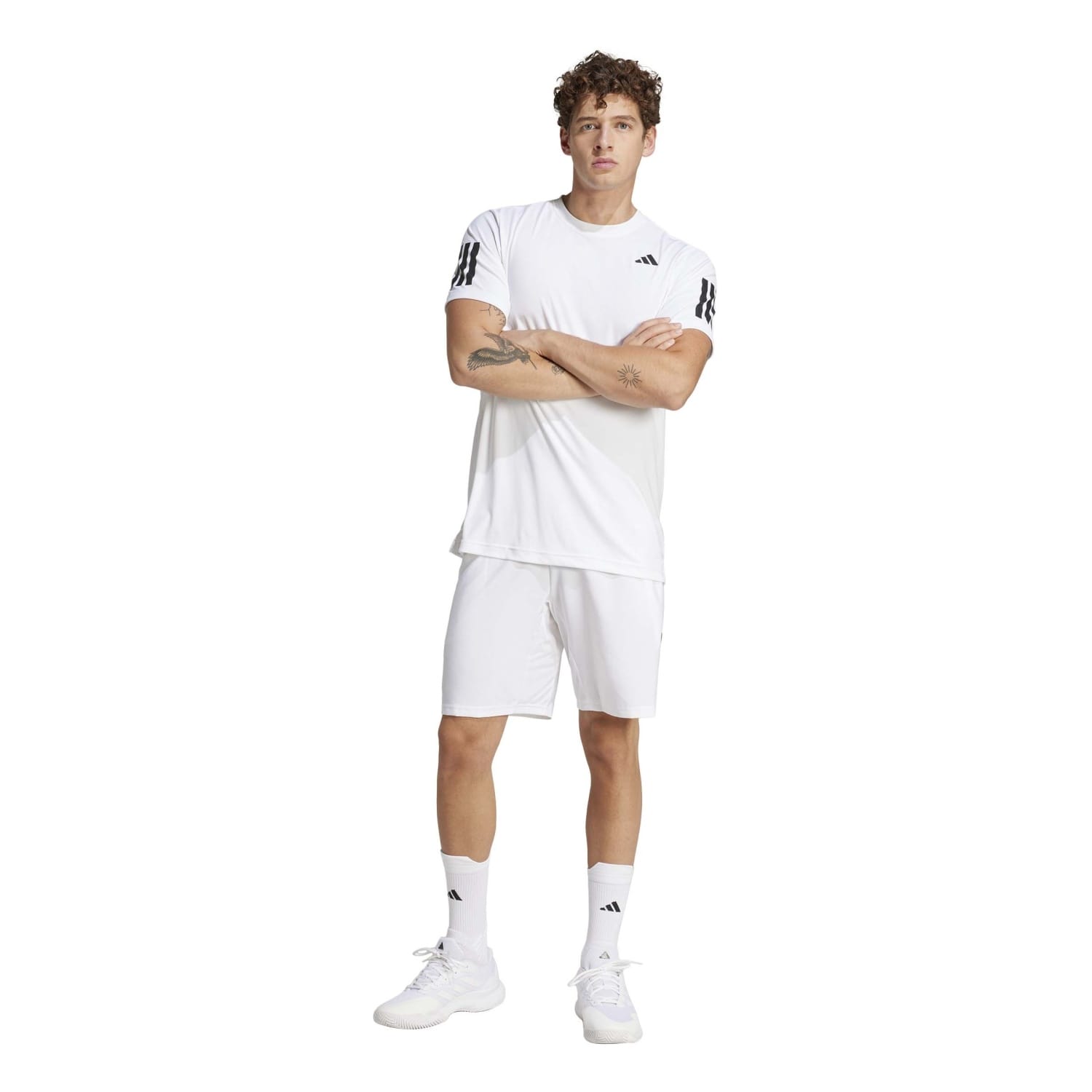 Pantalón corto de tenis y pádel de hombre CLUB 3STR adidas - Blanco Blanco-5