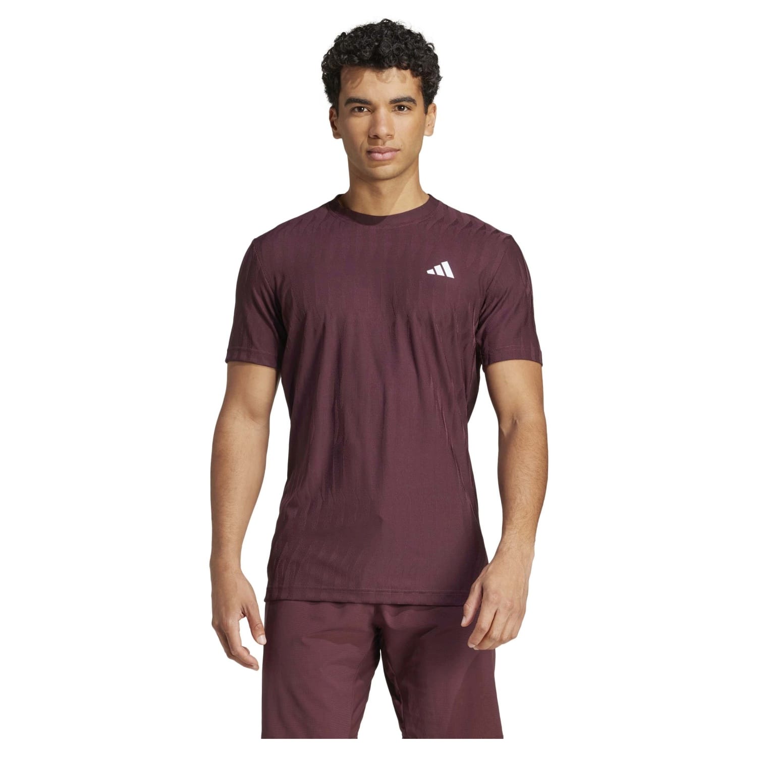Imagen 0 de Camiseta de tenis de hombre T FREELIFT adidas Granate