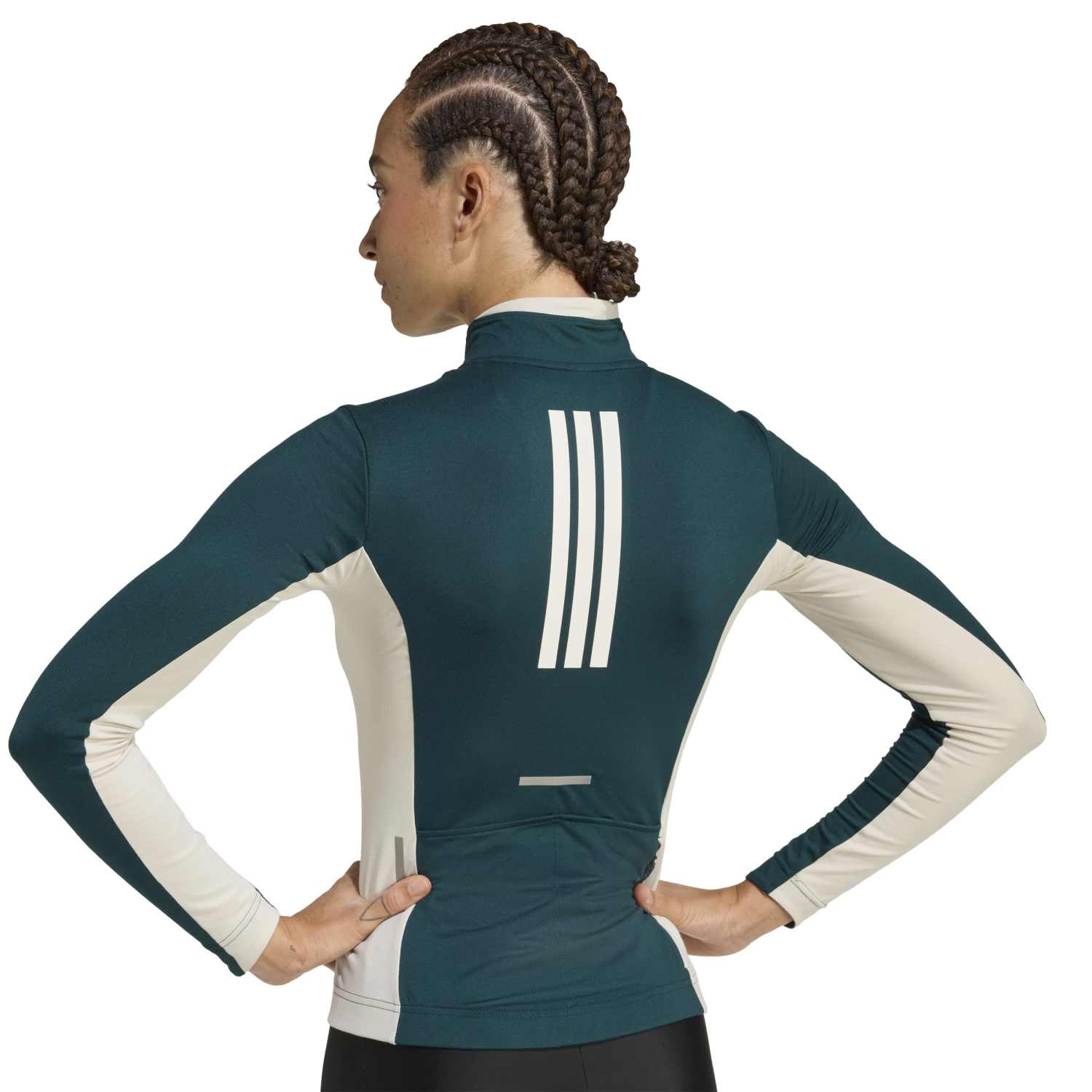 Maillot de ciclismo de mujer TEMPO LS W adidas - Verde azulado Verde azulado-5