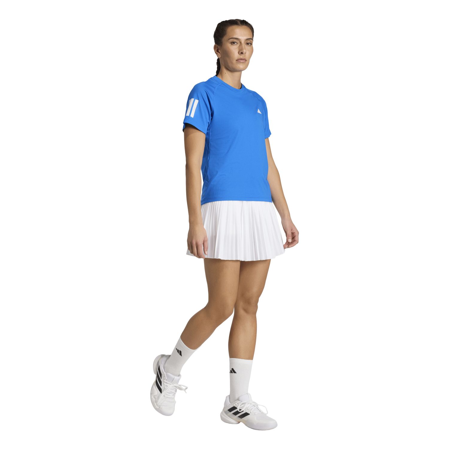 Camiseta de tenis y pádel de mujer CLUB adidas - Azul eléctrico Azul eléctrico-3