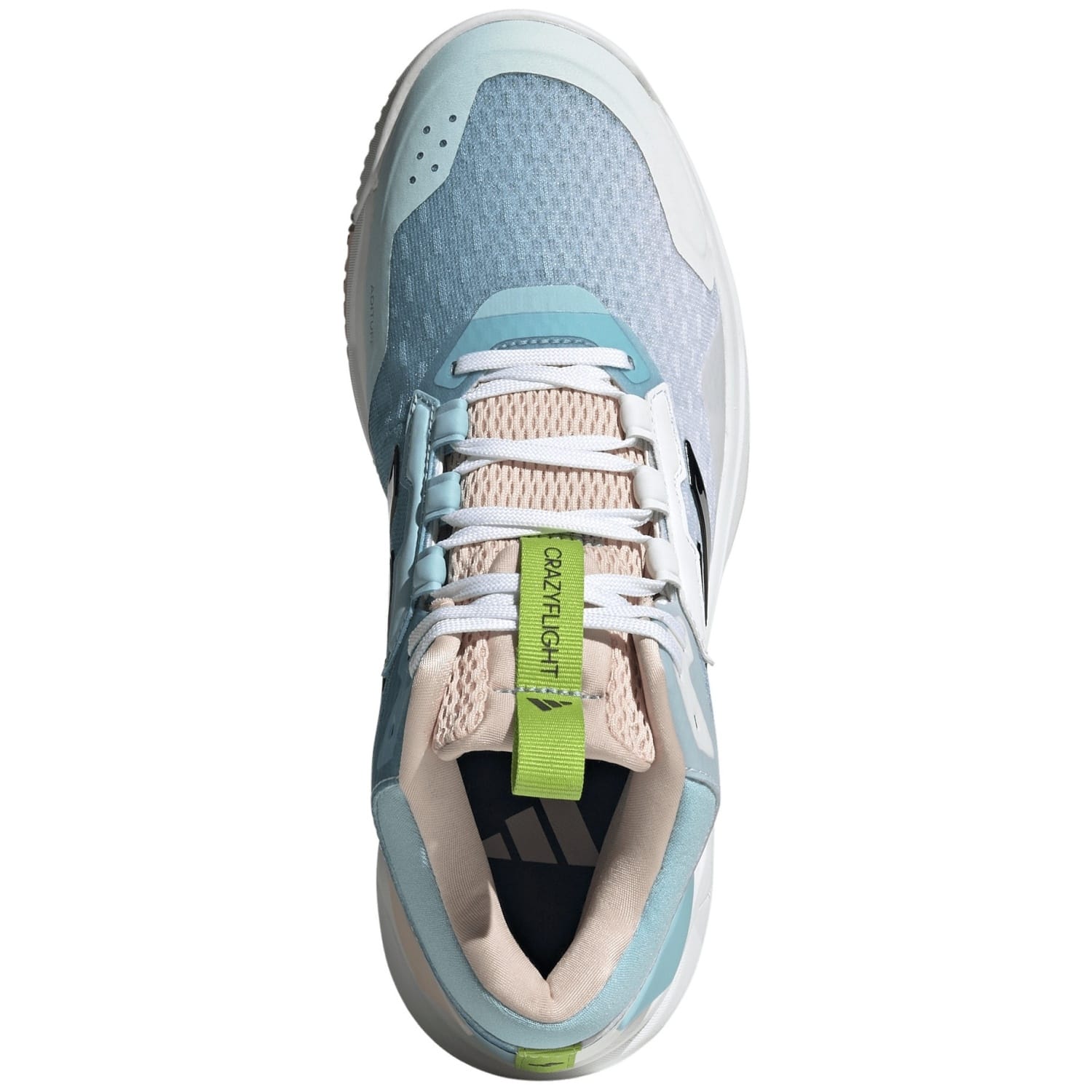 Botas indoor de mujer CRAZYFLIGHT 6 MID W adidas - Blanco / Azul Blanco / Azul-3