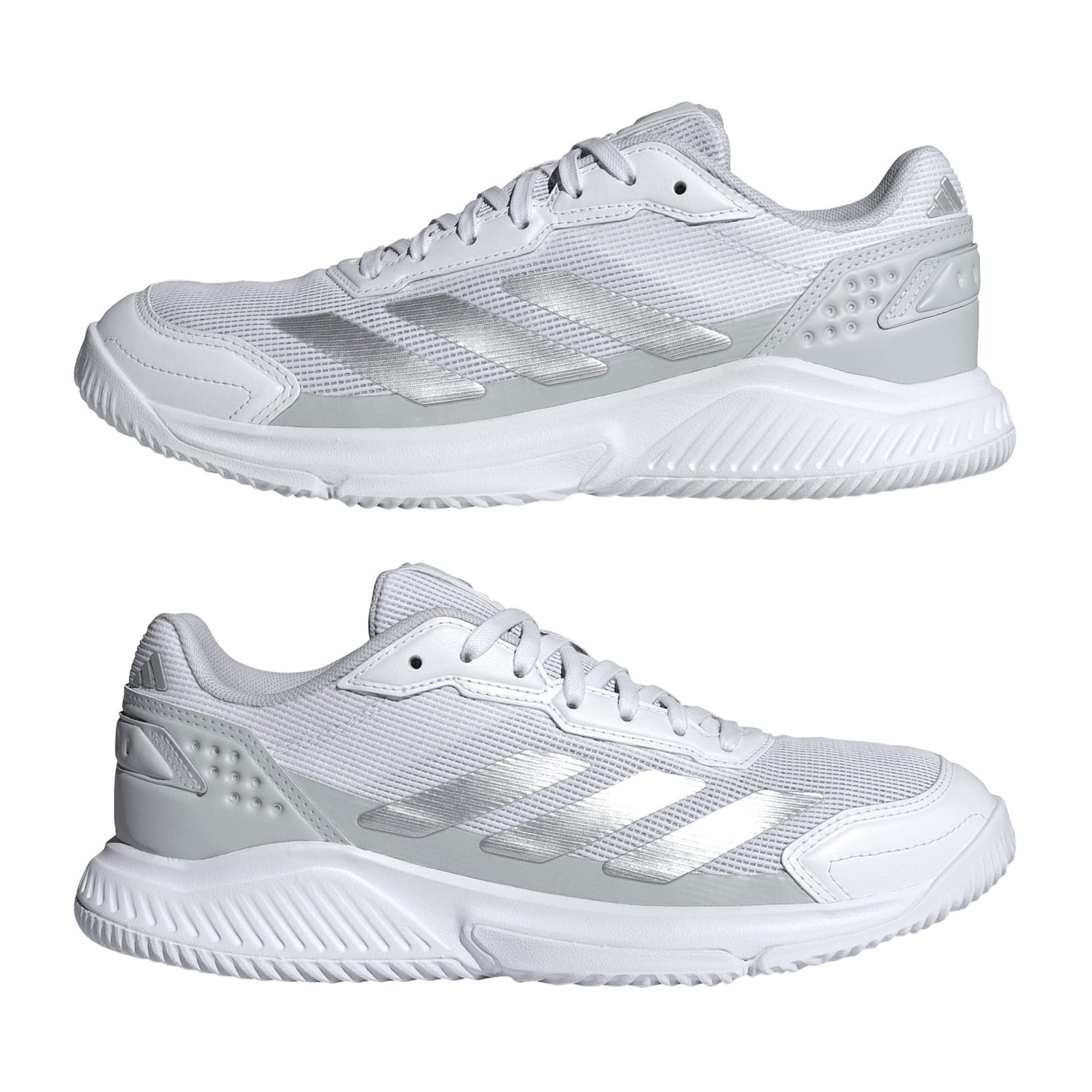 Imagen 3 de Zapatillas de pádel de mujer COURTQUICK PADEL adidas - Blanco / Gris Blanco / Gris